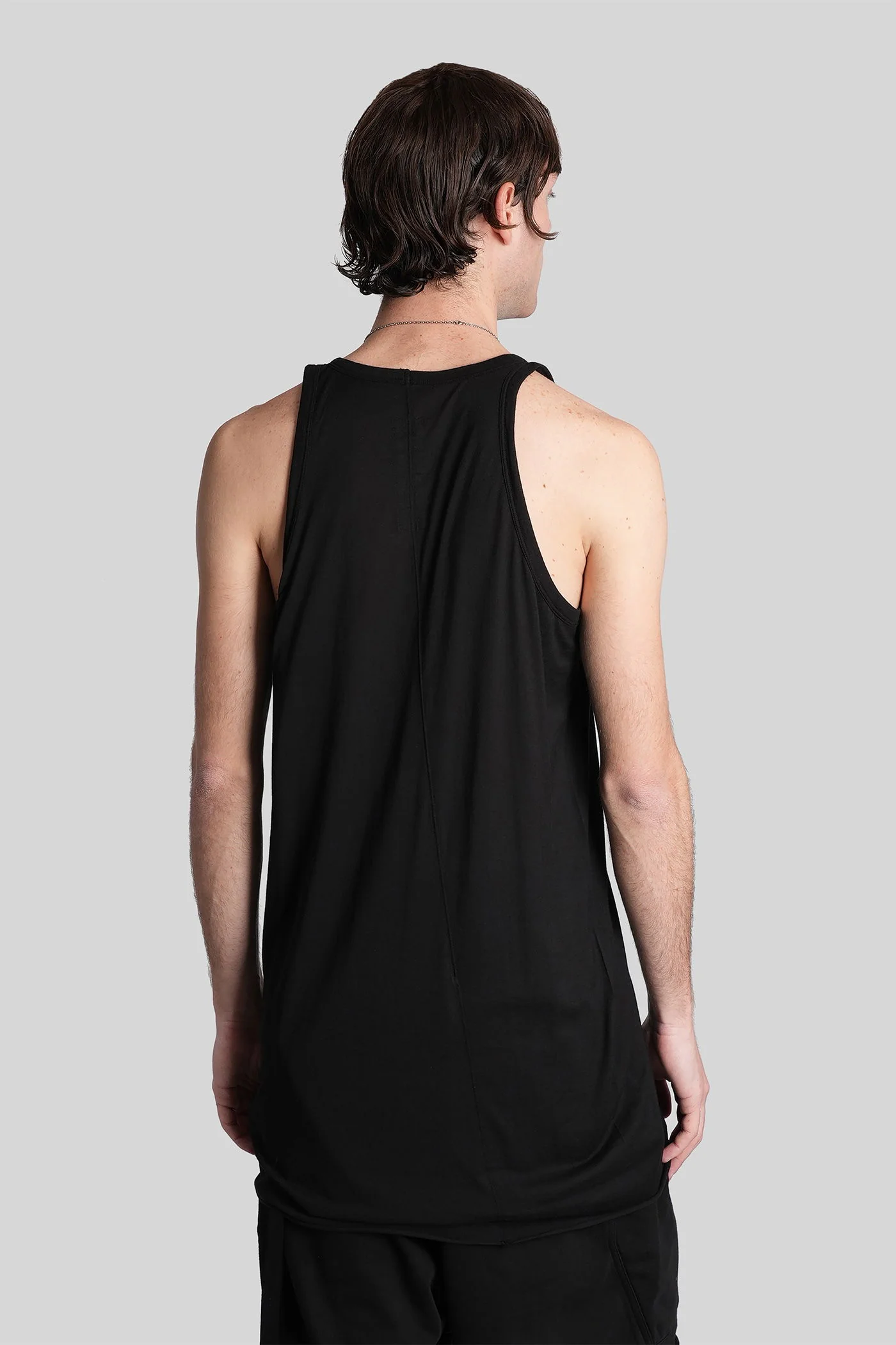 Loose tank tank Top in black cotton - Image 3