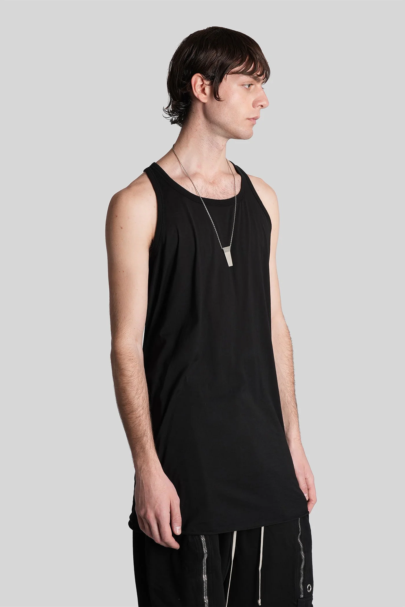 Loose tank tank Top in black cotton - Image 4