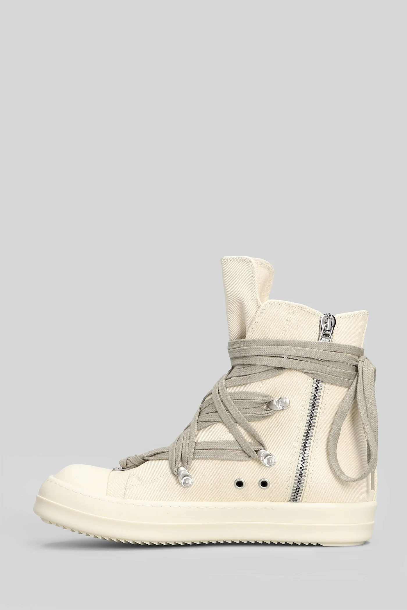 Megalace sneaks Sneakers in beige cotton - Image 3