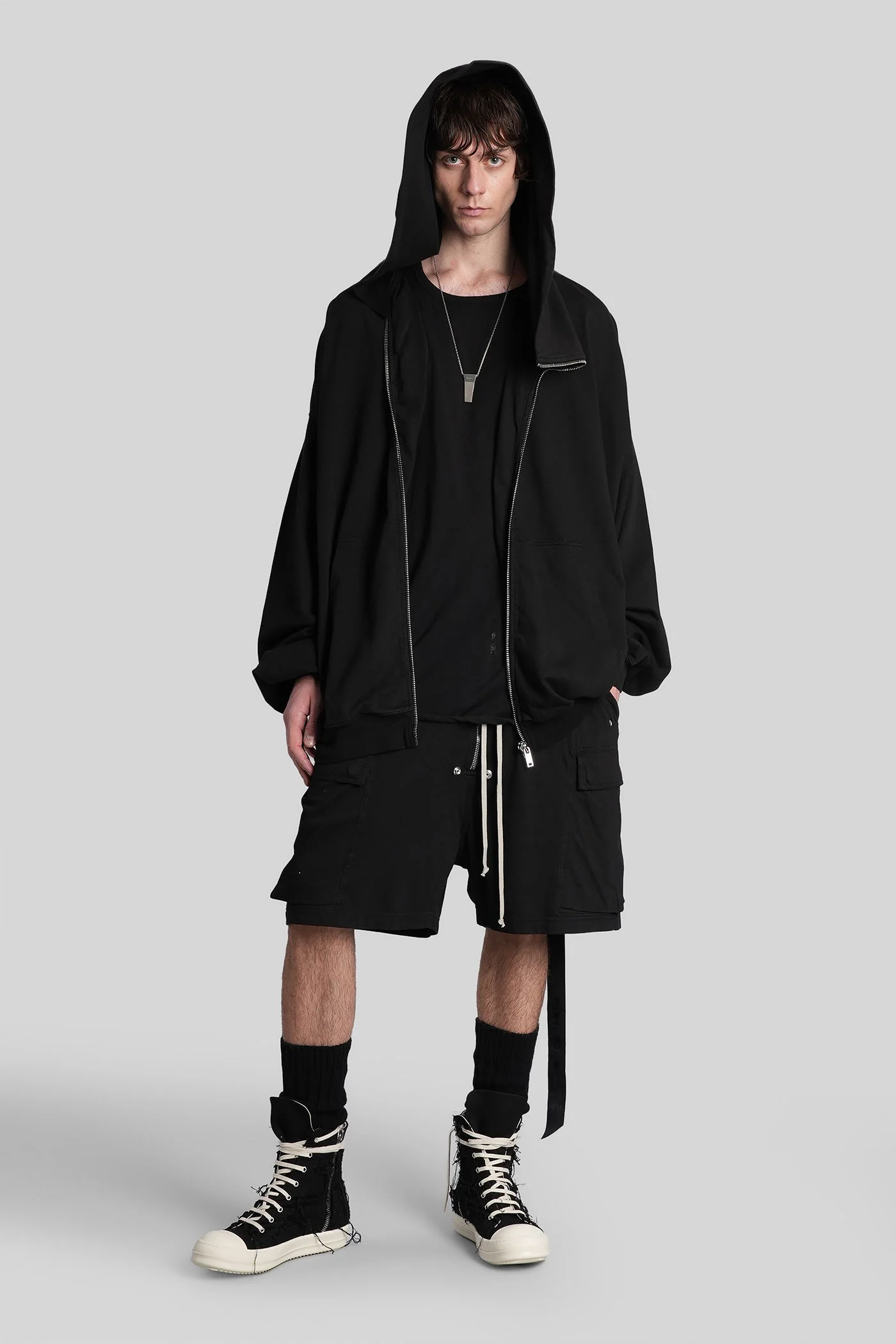 Mountain hoodie Sweatshirt in black cotton - Image 2