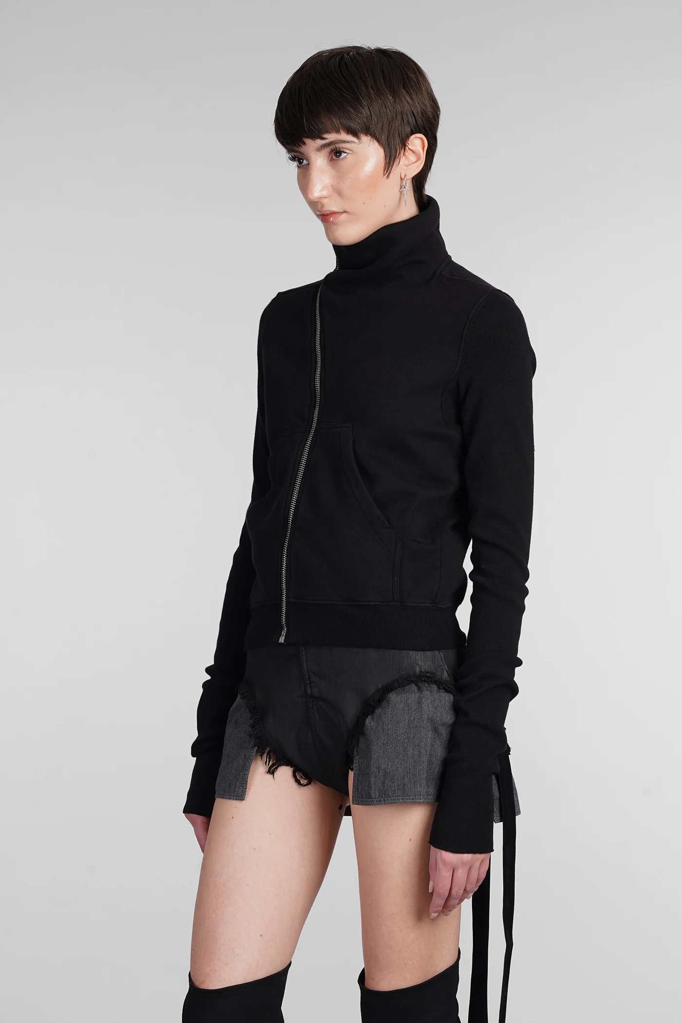 Mountain sweat Sweatshirt in black cotton - Image 4
