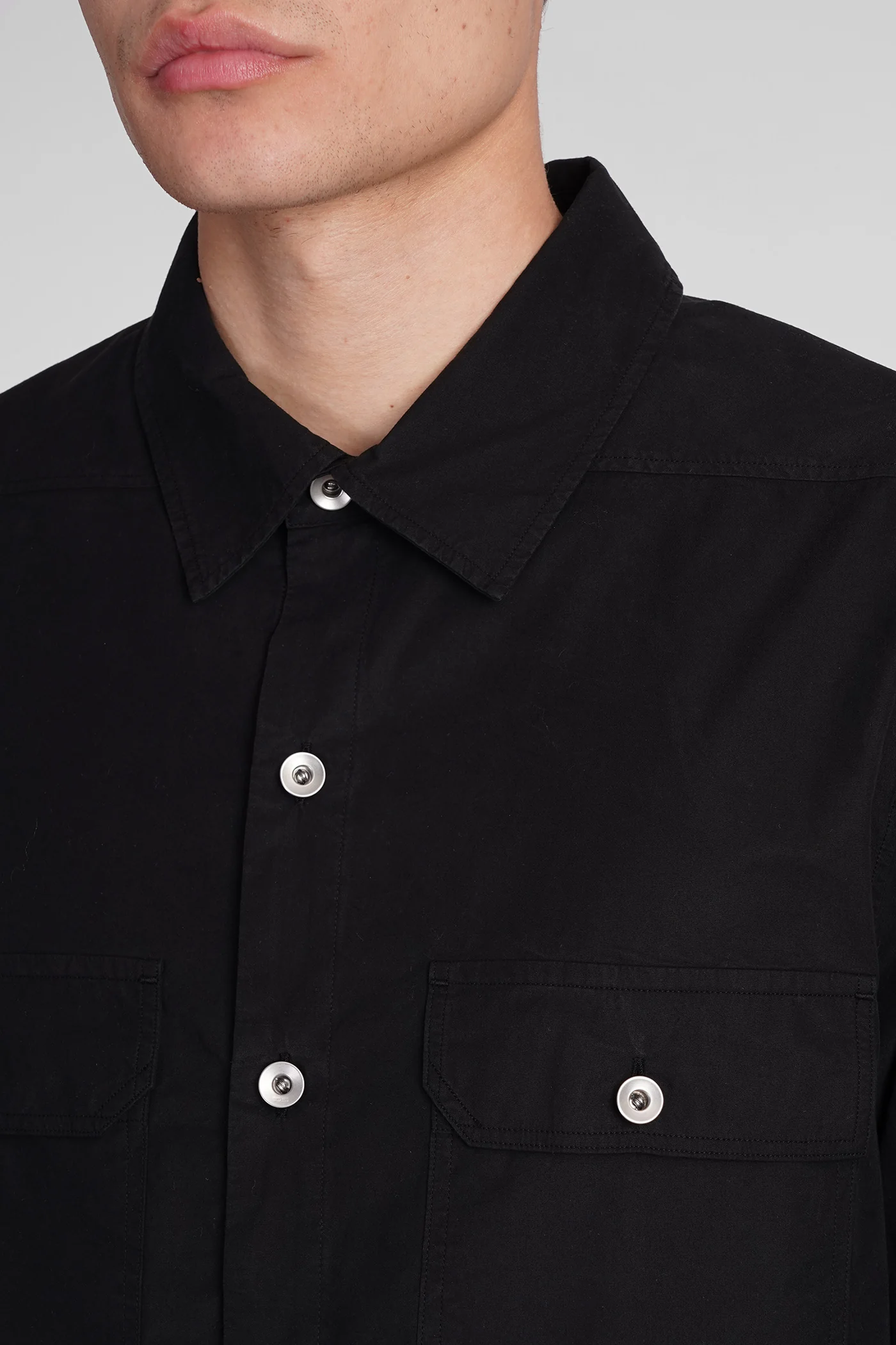 Outershirt Shirt in black cotton - Image 5