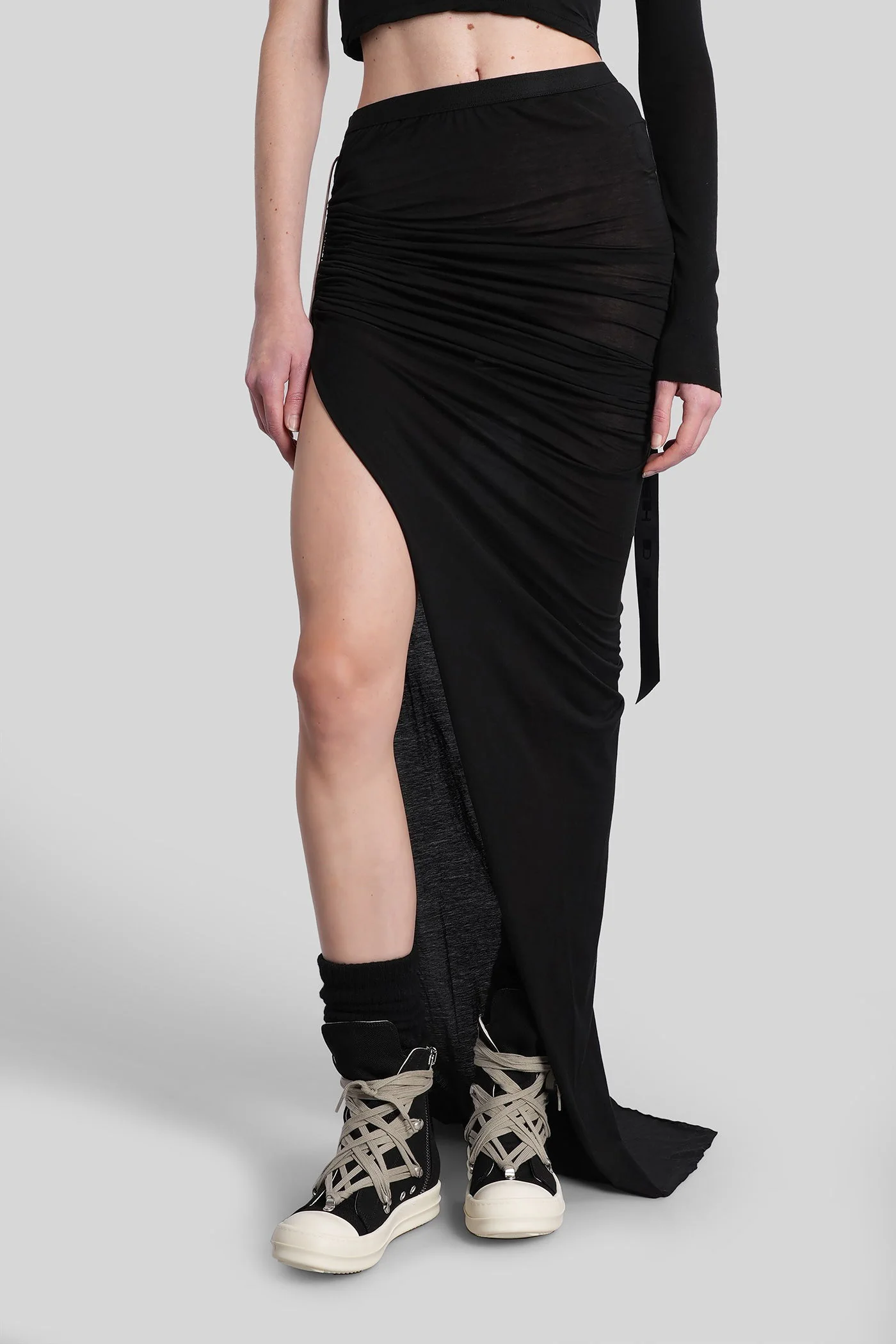Soft edfu skirt Skirt in black cotton