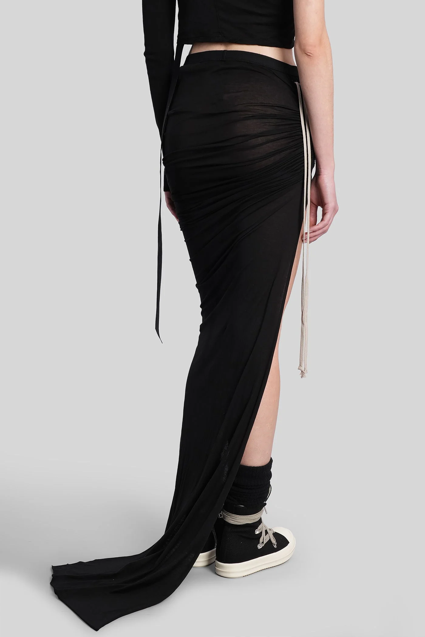 Soft edfu skirt Skirt in black cotton - Image 3