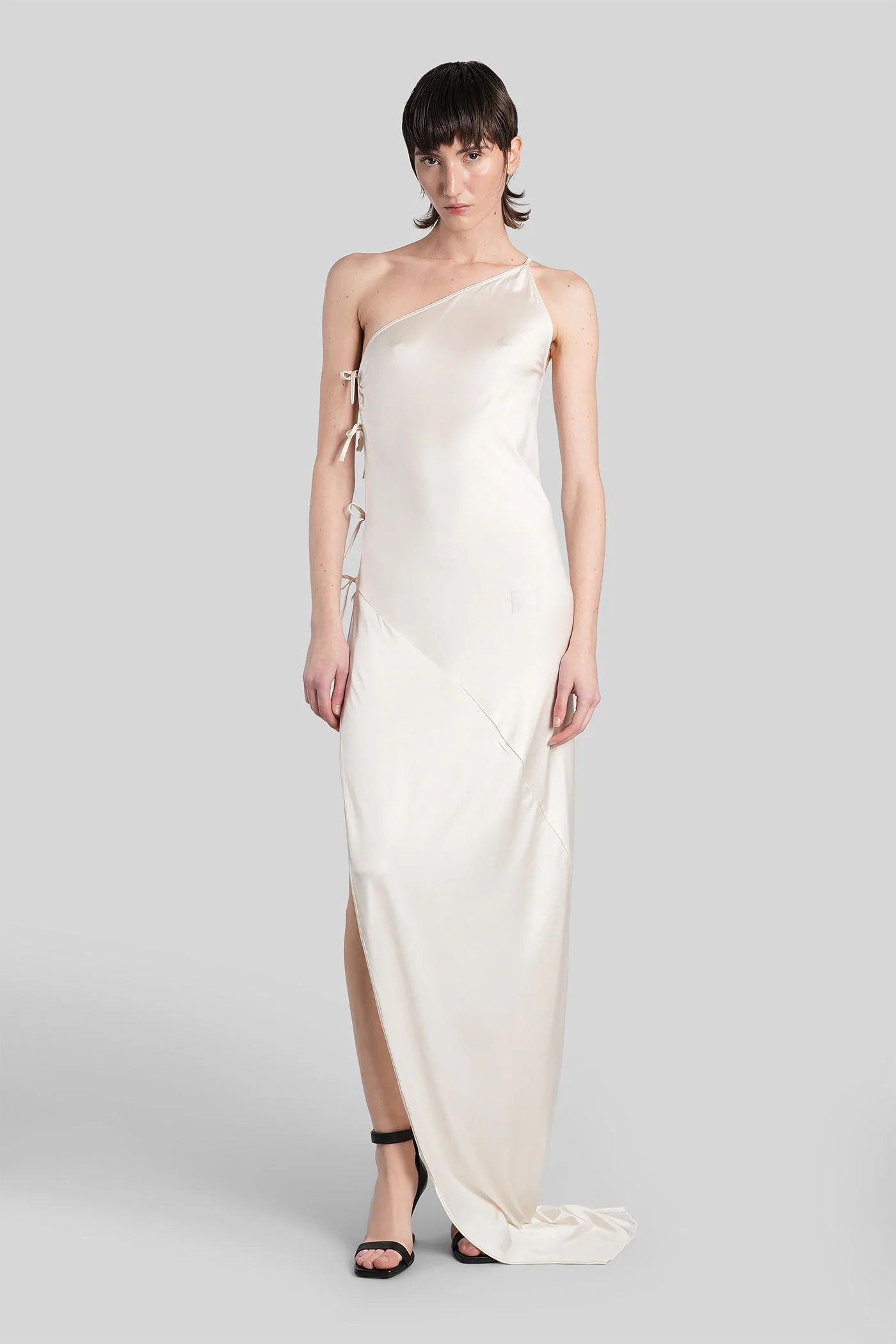Taco dress Long dress in beige acetate