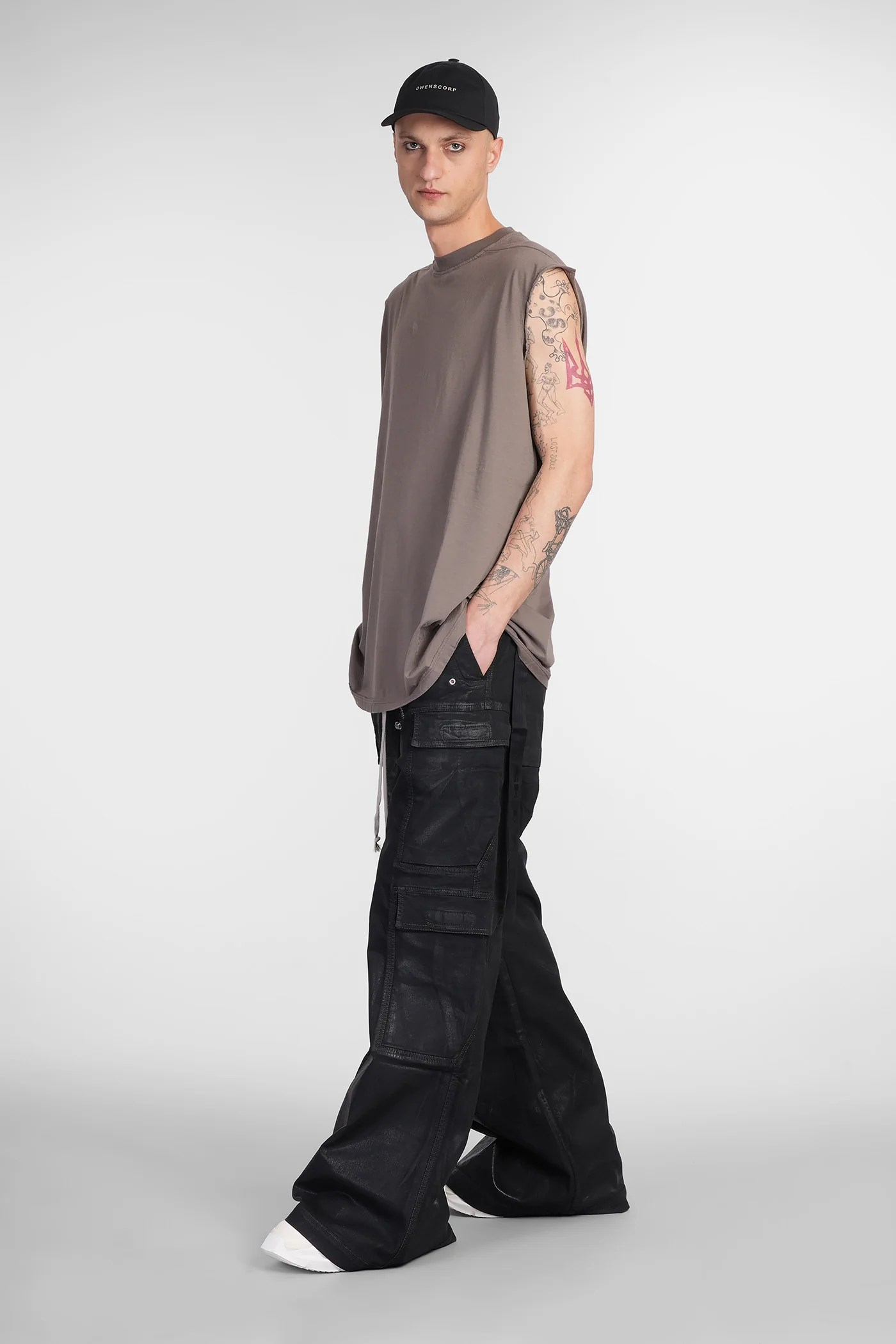 Tarp t tank Top in grey cotton - Image 2