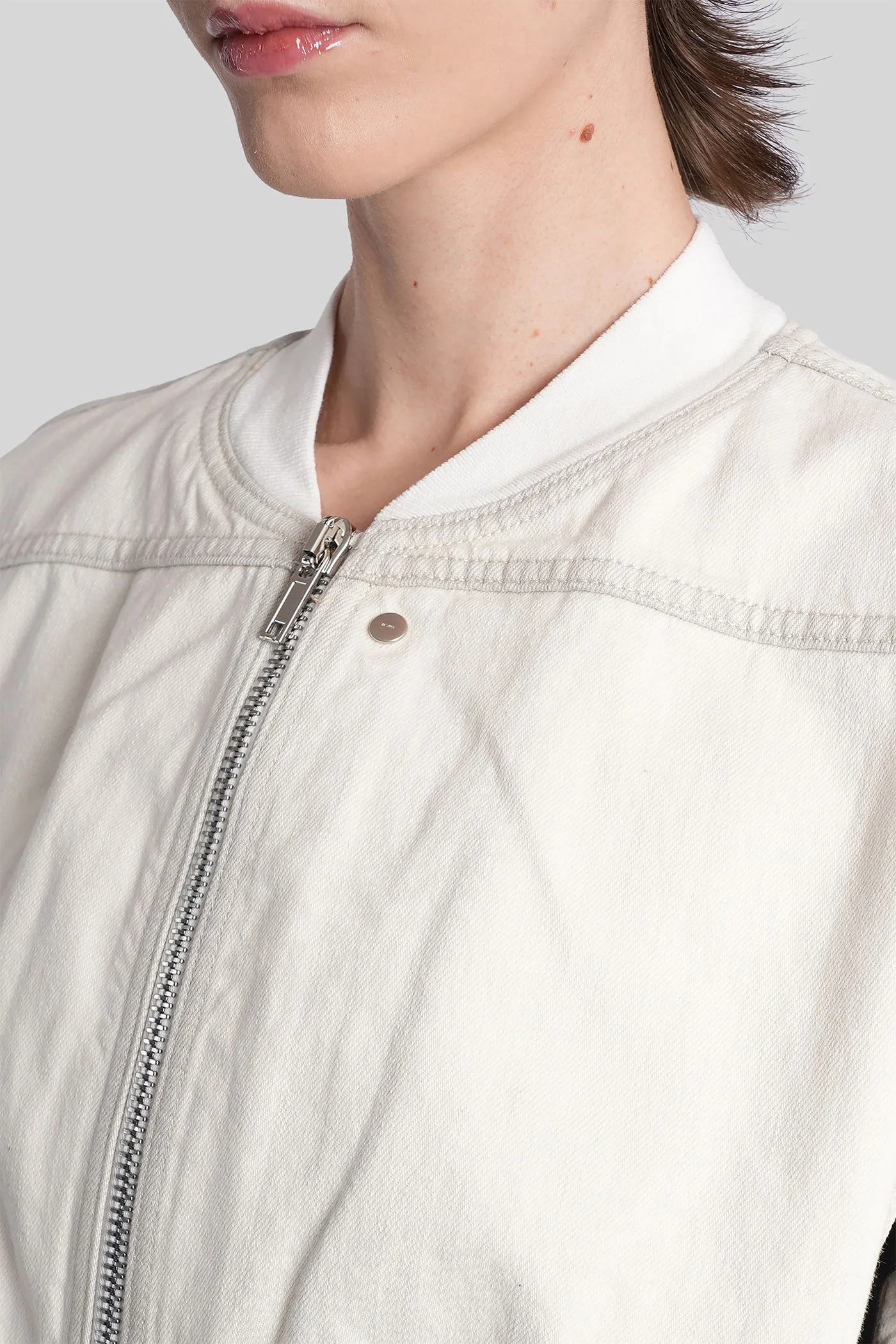 Tatlin bomber Vest in white cotton - Image 5