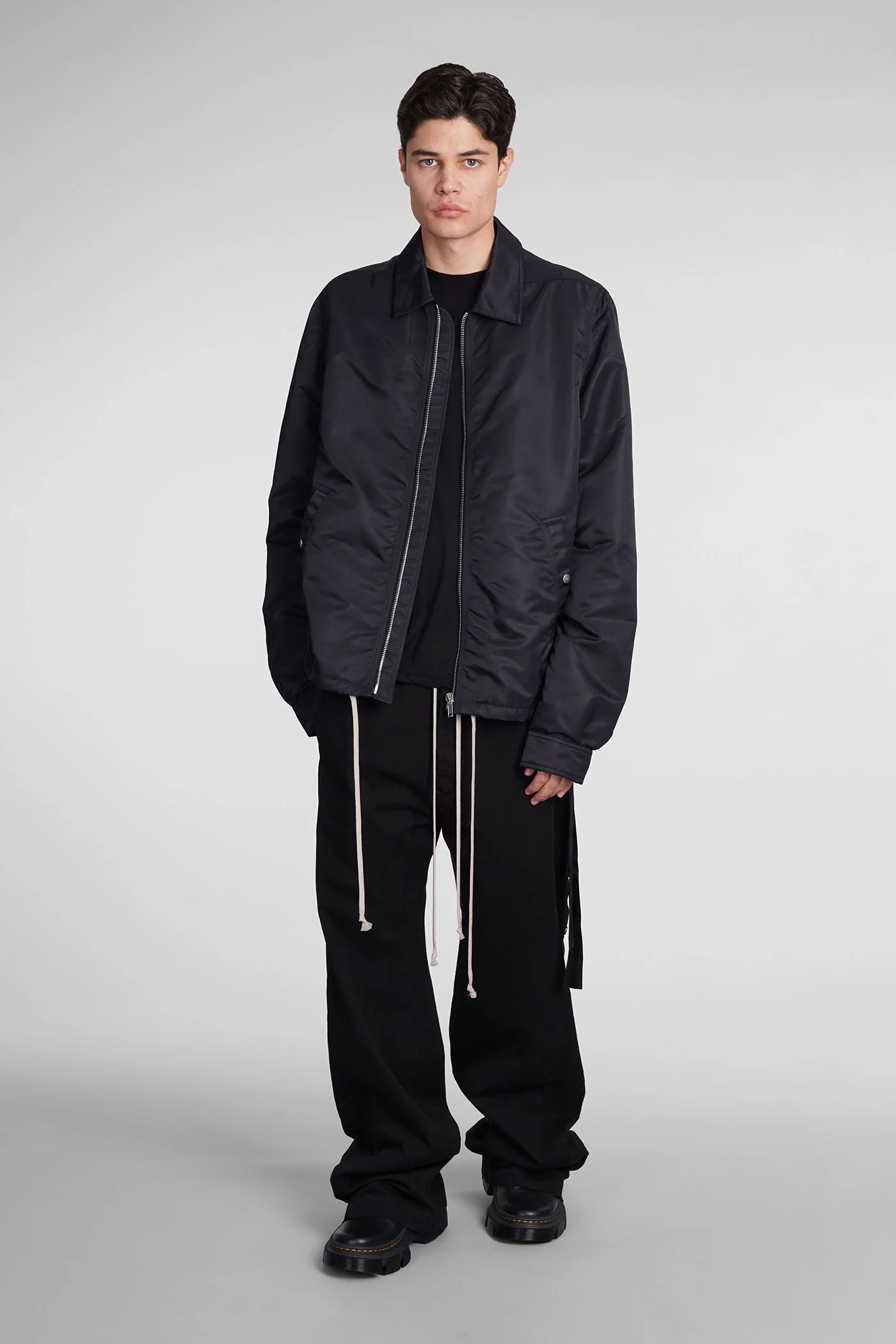 Zipfront jkt Casual jacket in black nylon - Image 2