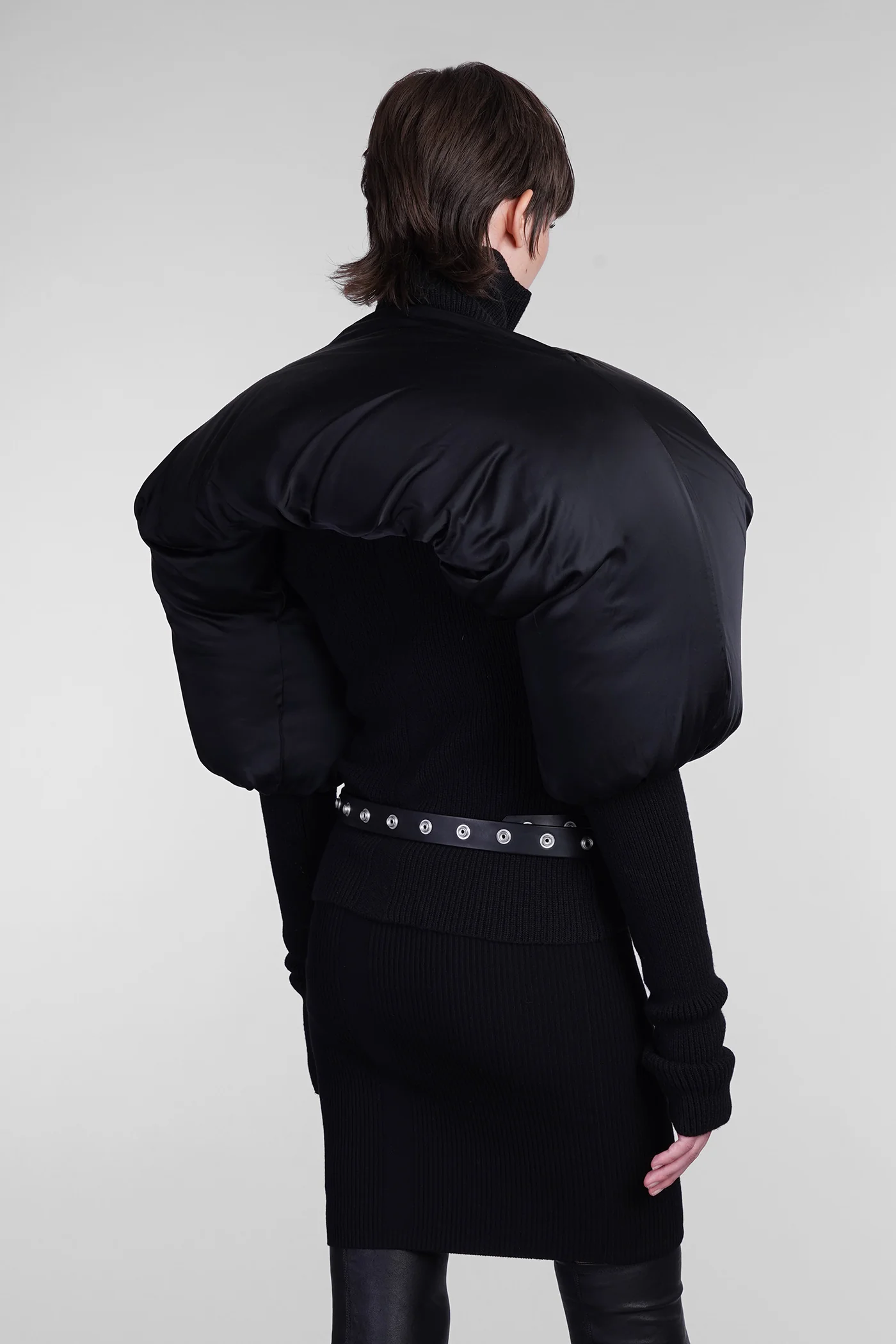Duvetina shroud Shrug in black acetate - Image 3