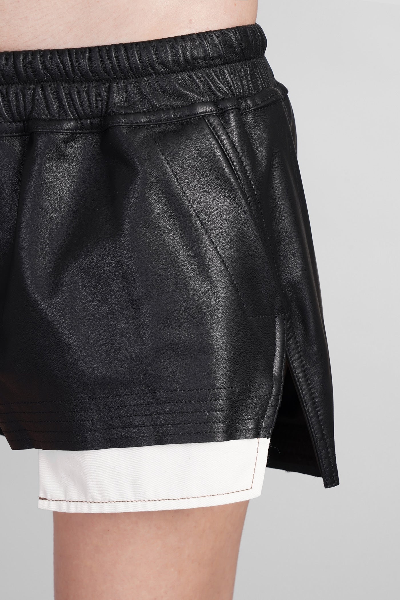 Fog boxers Shorts in black leather - Image 5
