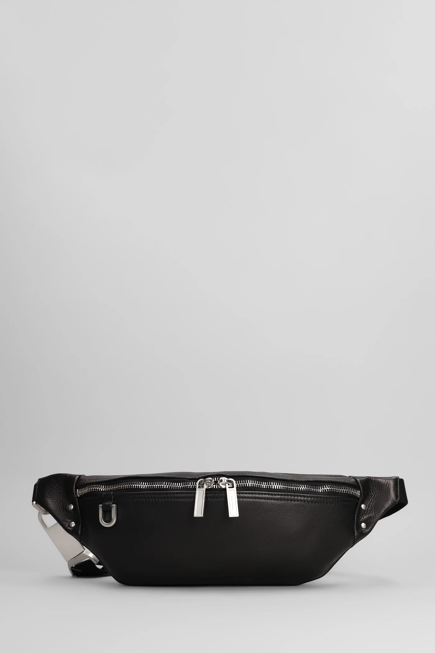 Geo bumbag Waist Bag in black leather
