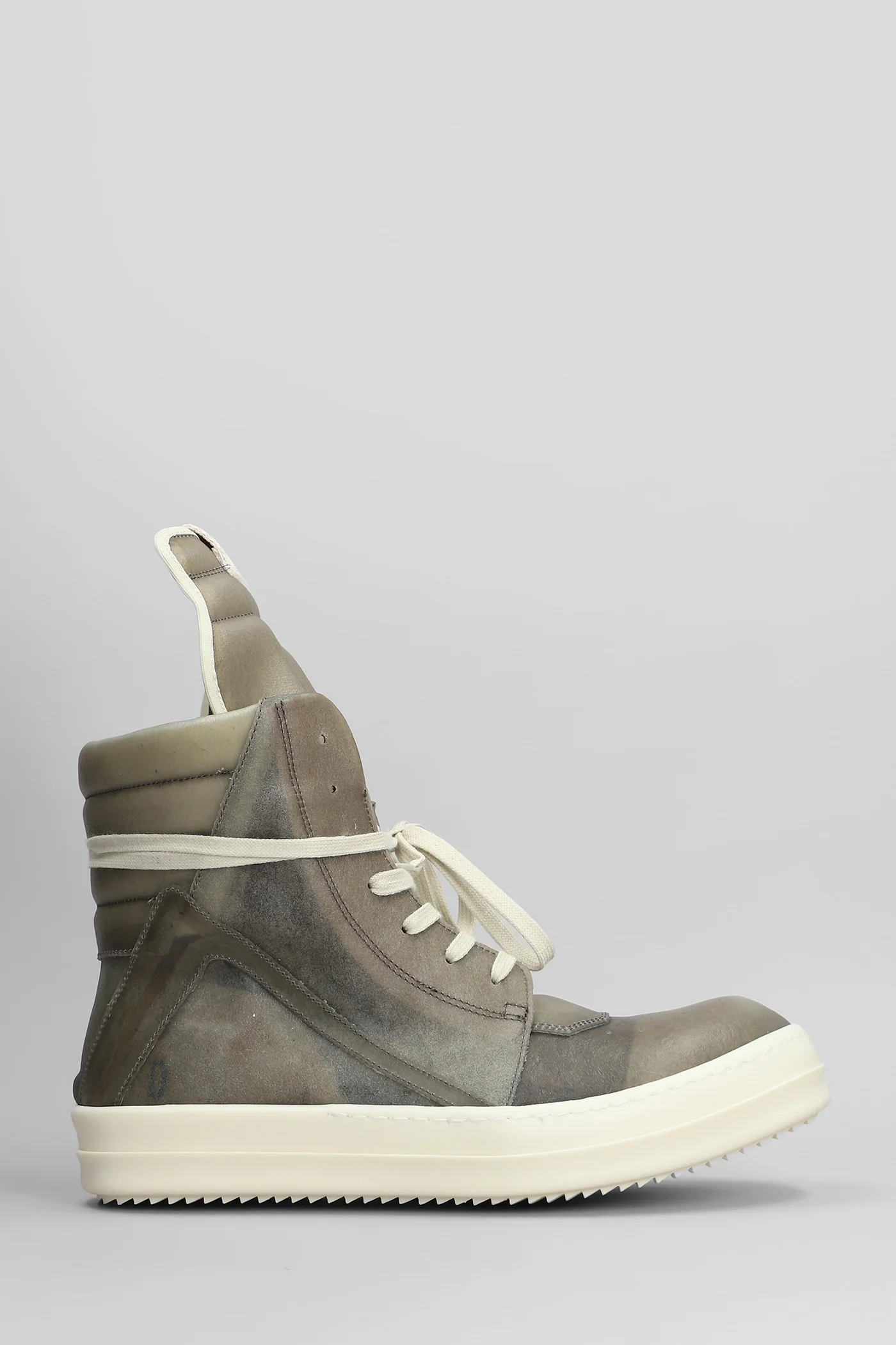Geobasket Sneakers in grey leather