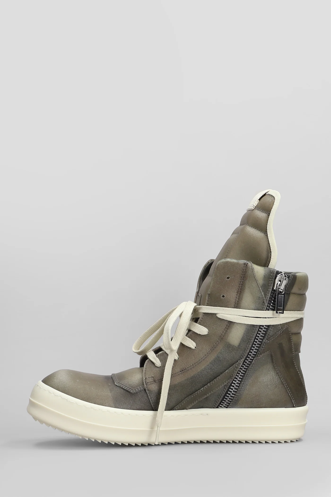 Geobasket Sneakers in grey leather - Image 3