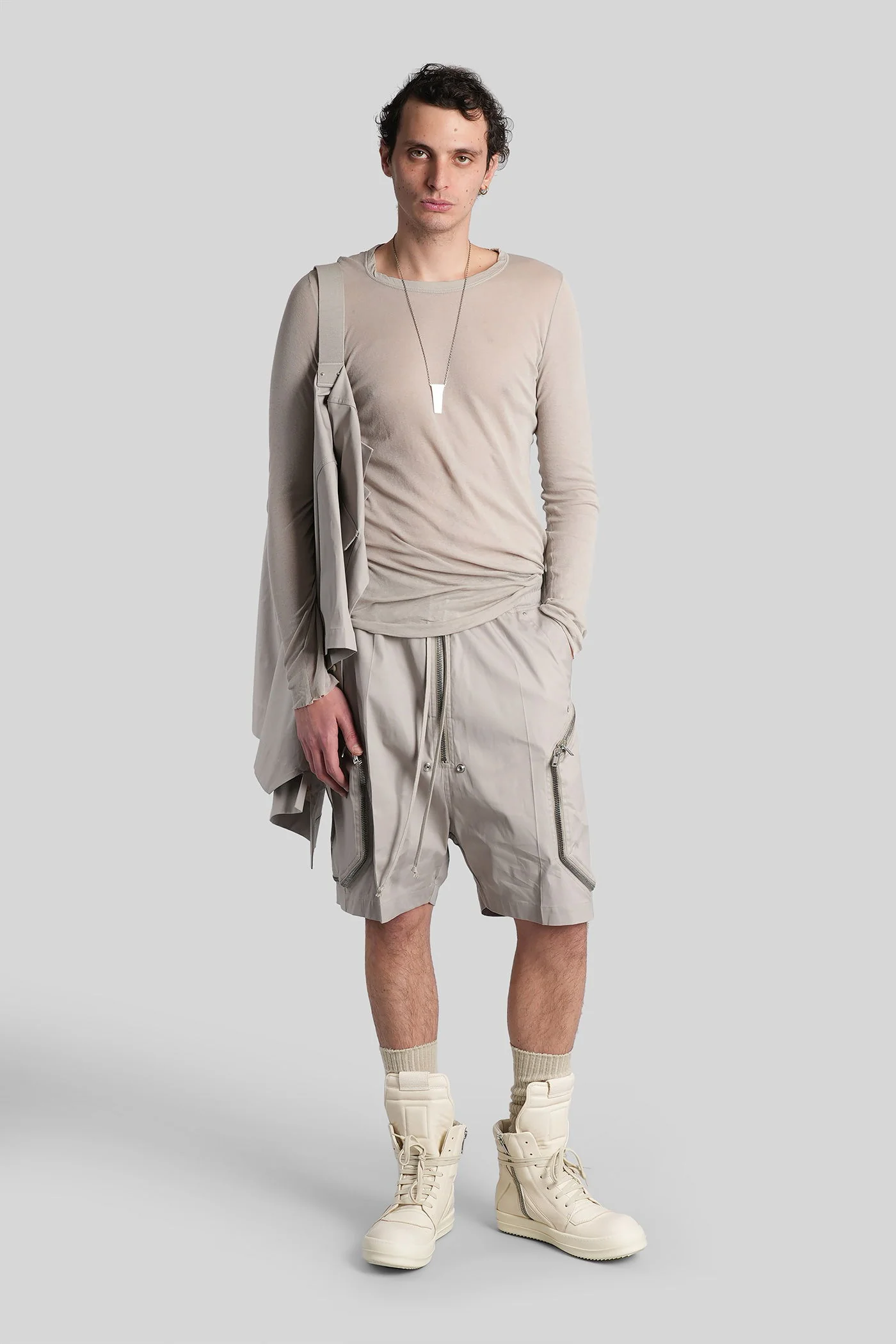 Heizer bela Shorts in grey cotton - Image 2