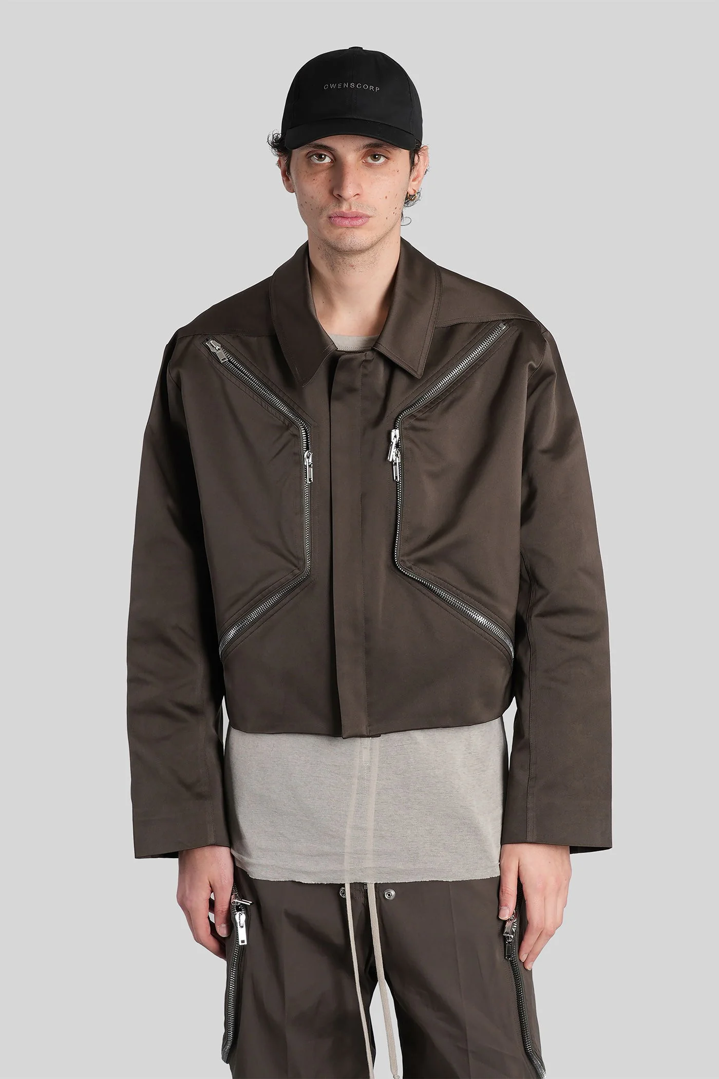 Heizer mac jkt Casual jacket in grey polyester