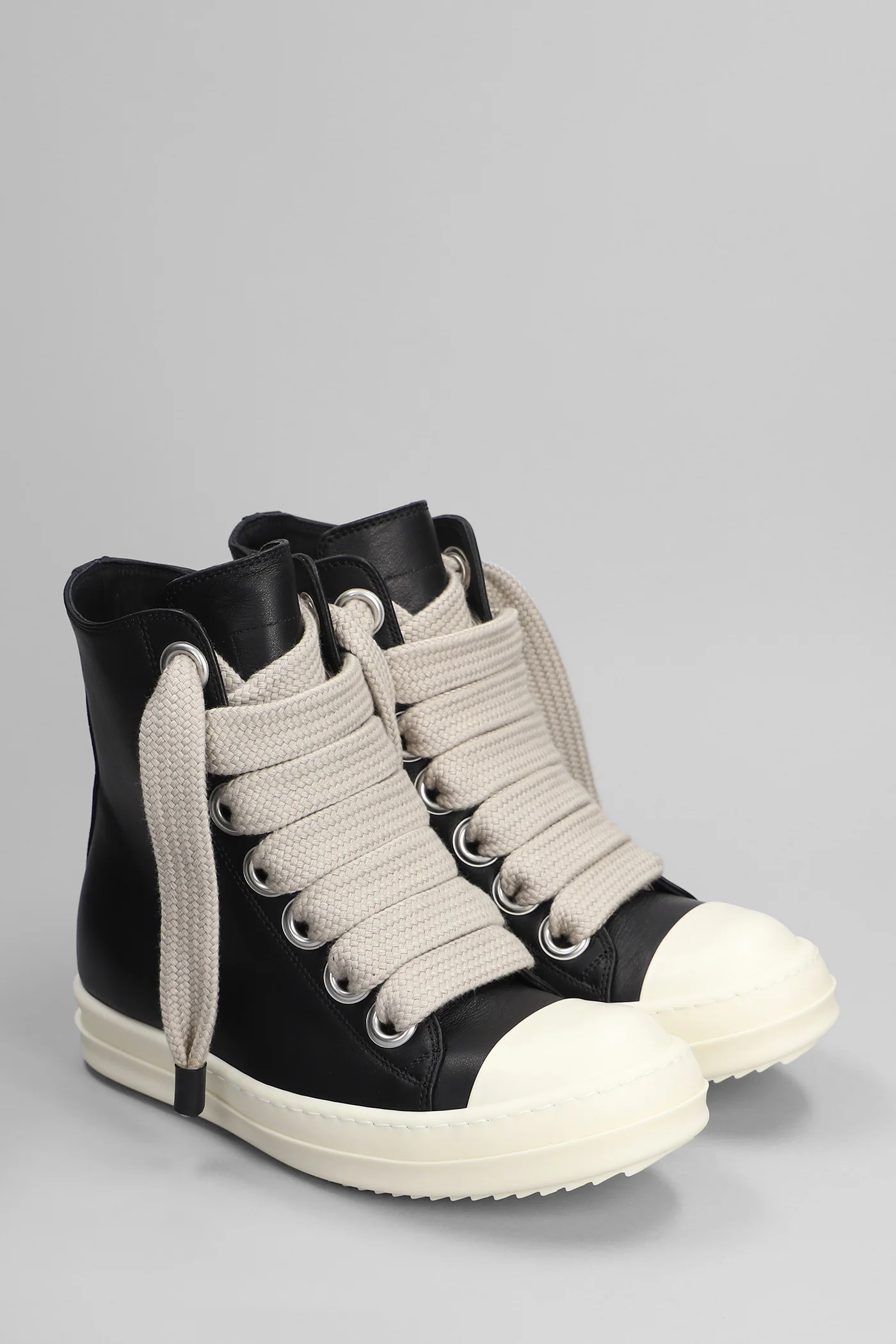 Jumbo laced sneakers Sneakers in black leather - Image 2