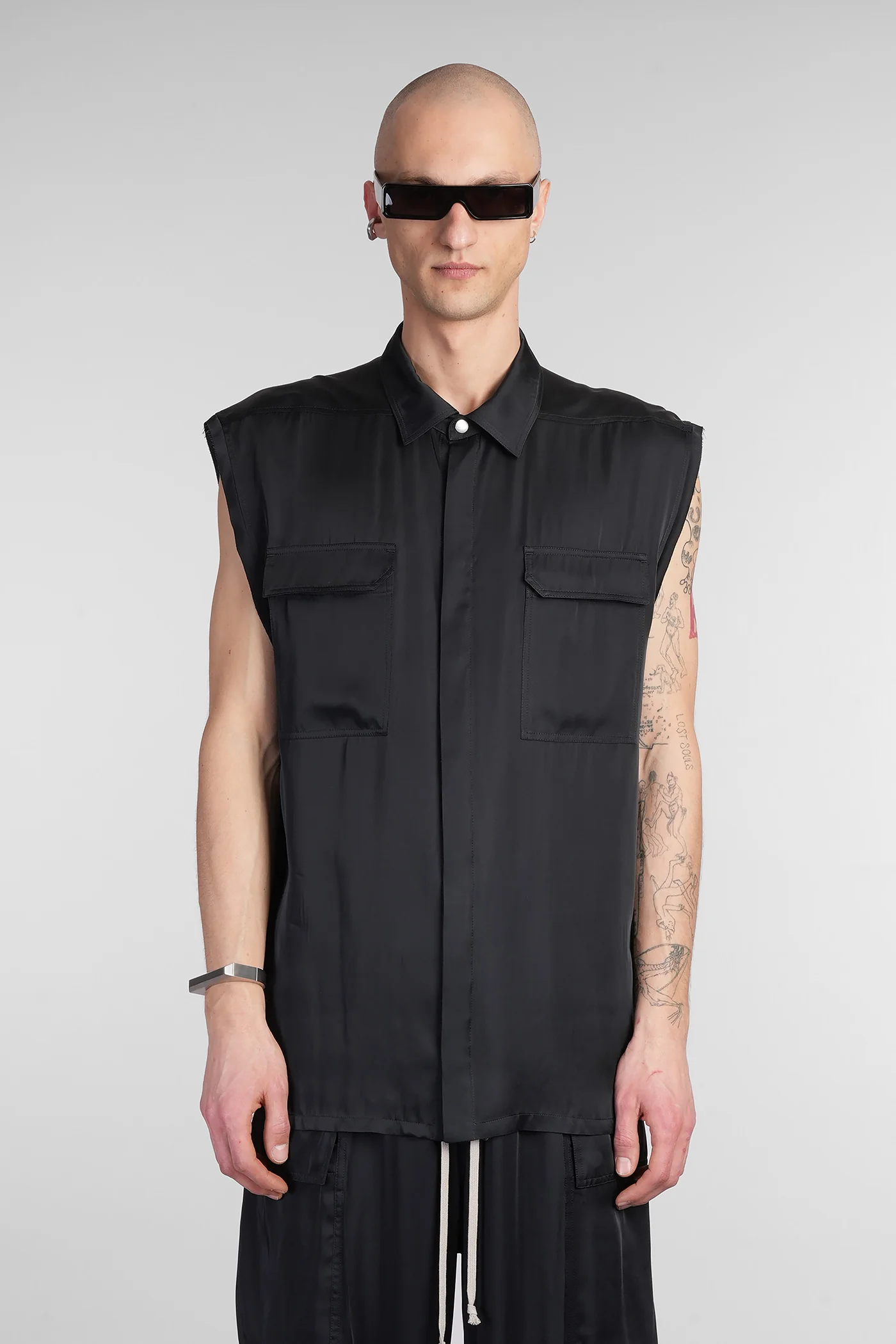 Jumbo sl outershirt Shirt in black acetate