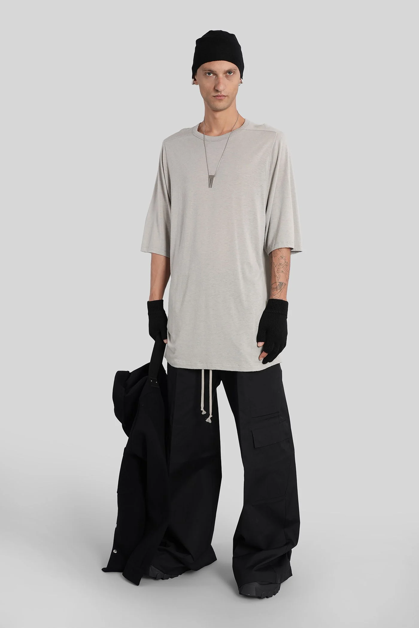 Jumbo ss t T-Shirt in grey viscose - Image 2