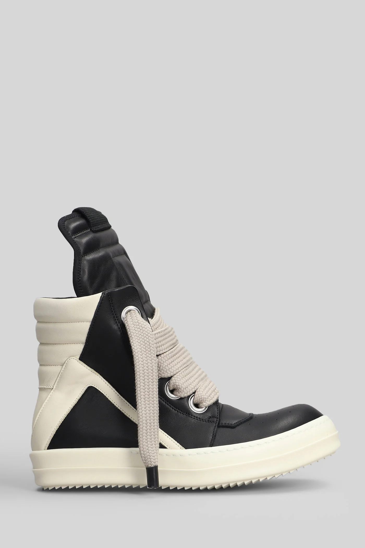 Jumbolace geobasket Sneakers in black leather