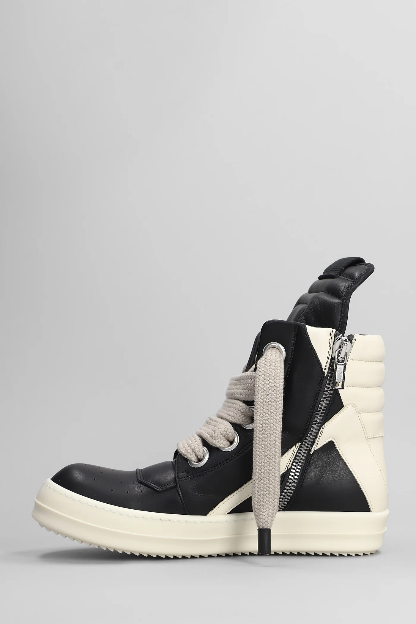 Jumbolaced geobasket Sneakers in black leather - Image 3