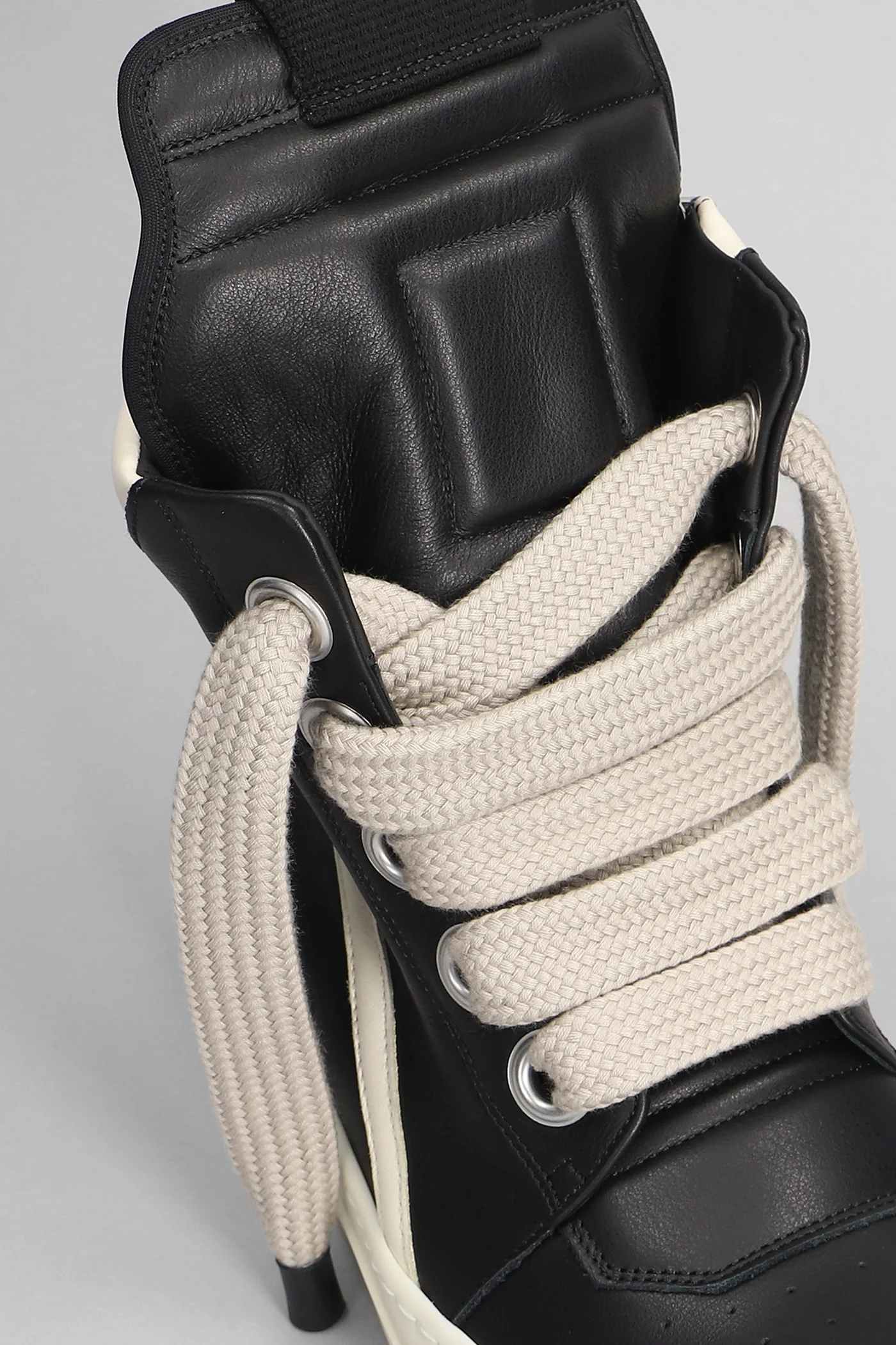 Jumbolaced geobasket Sneakers in black leather - Image 5