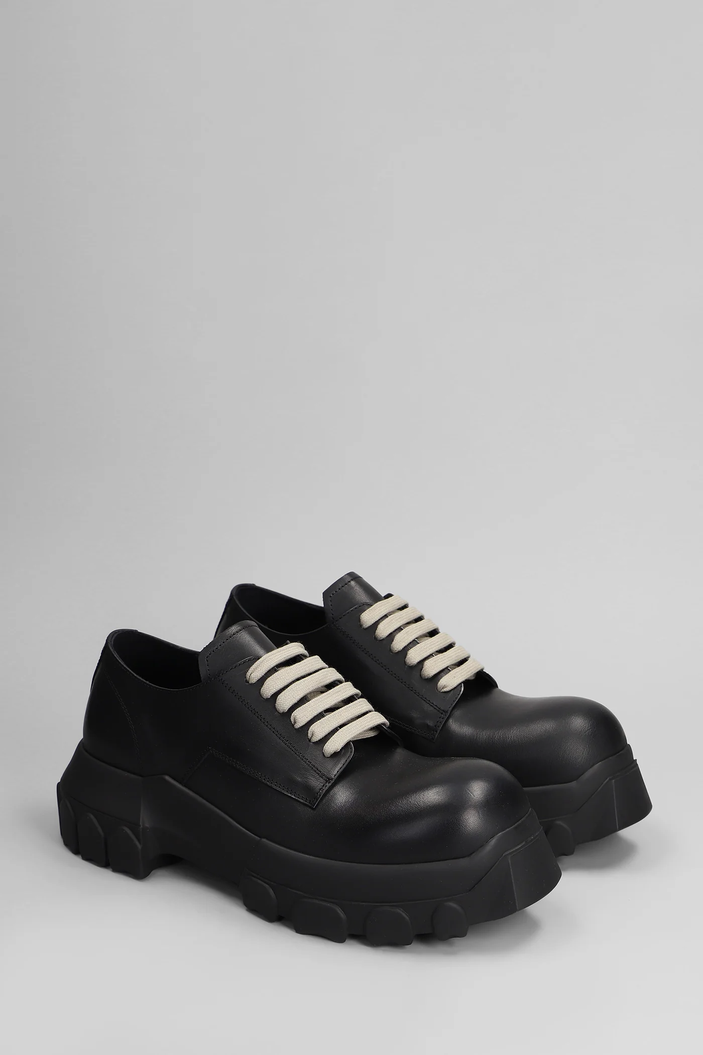 Laceup bozo tractor Lace up shoes in black leather - Image 2