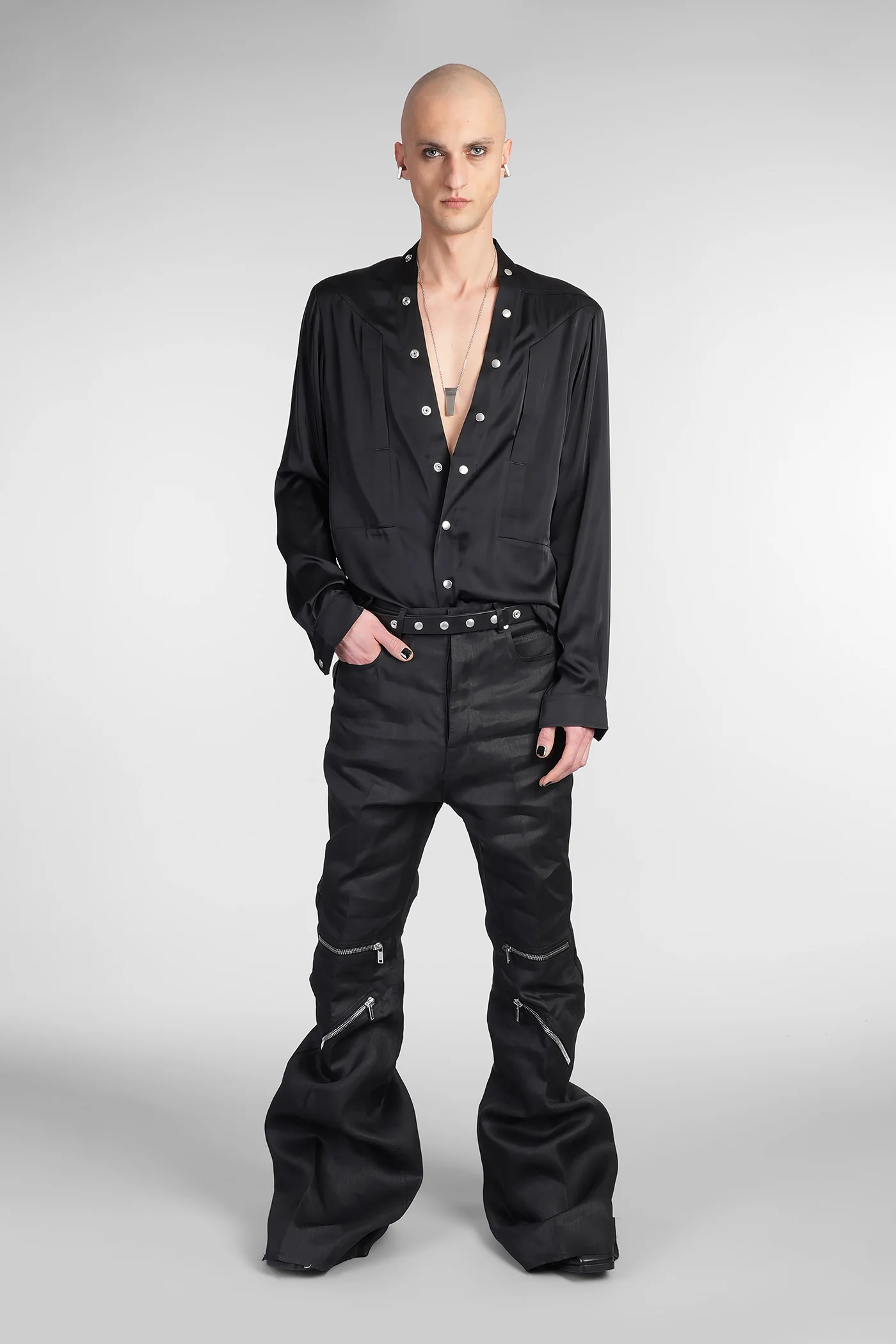 Larry fogpocket shir Shirt in black acetate - Image 2
