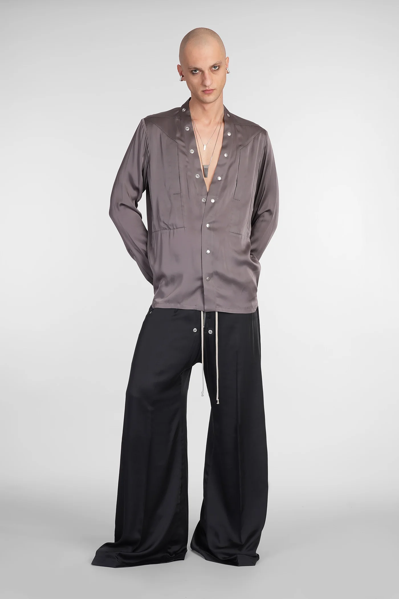 Larry fogpocket Shirt in grey acetate - Image 2