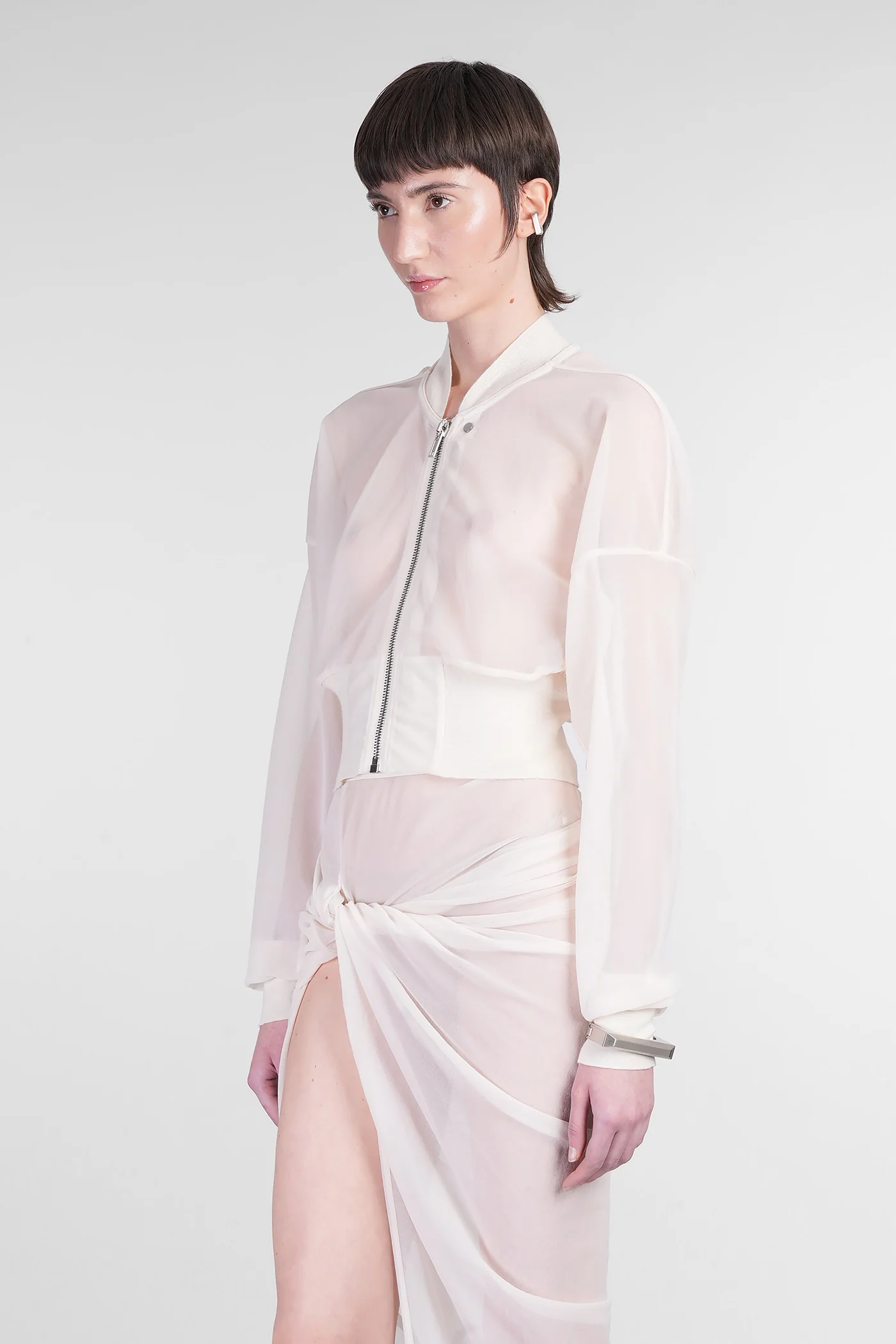 Flight jkt Bomber Jacket in beige polyester - Image 4
