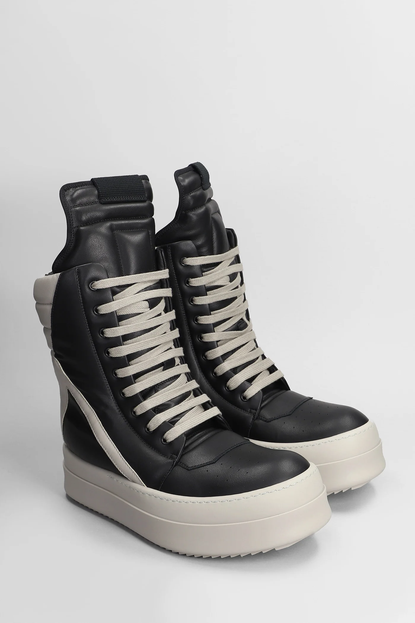 Mega geobasket Sneakers in black leather - Image 2