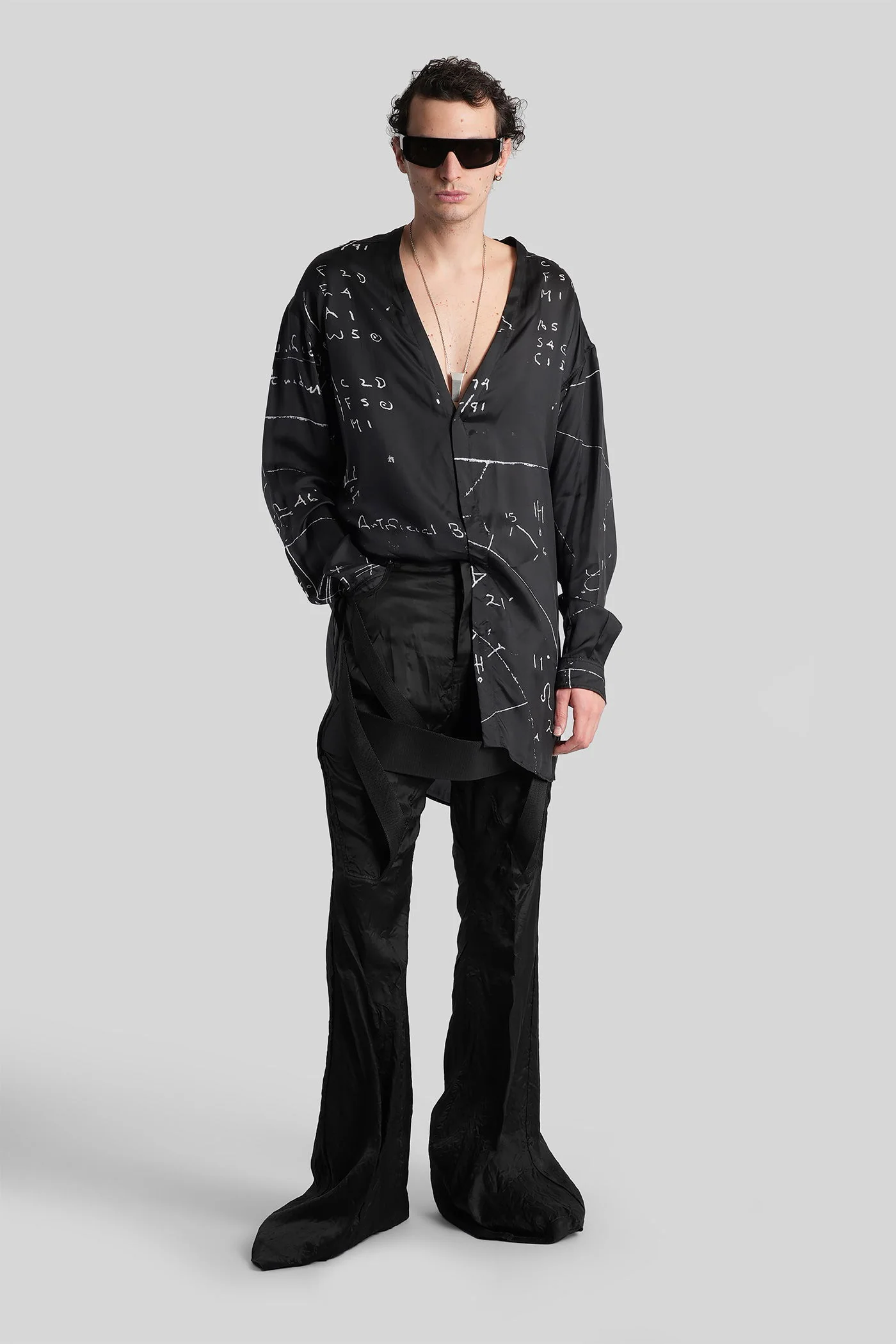 Megastrapped bolans Pants in black polyamide polyester - Image 2