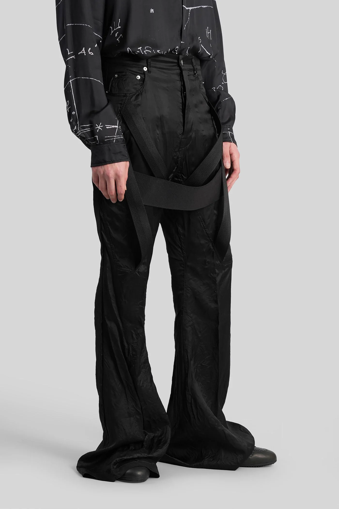 Megastrapped bolans Pants in black polyamide polyester - Image 4