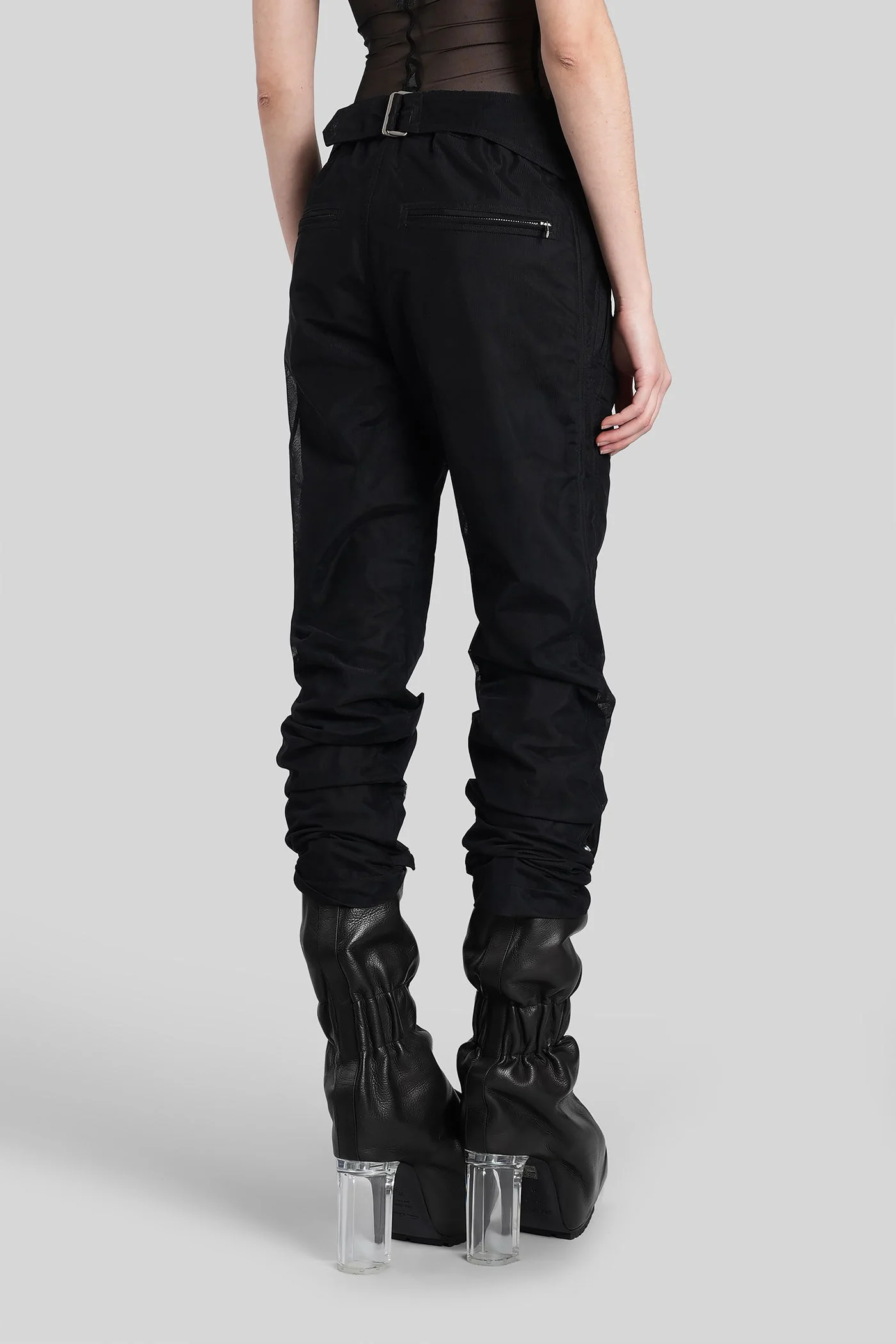 Motopants Pants in black polyamide - Image 3