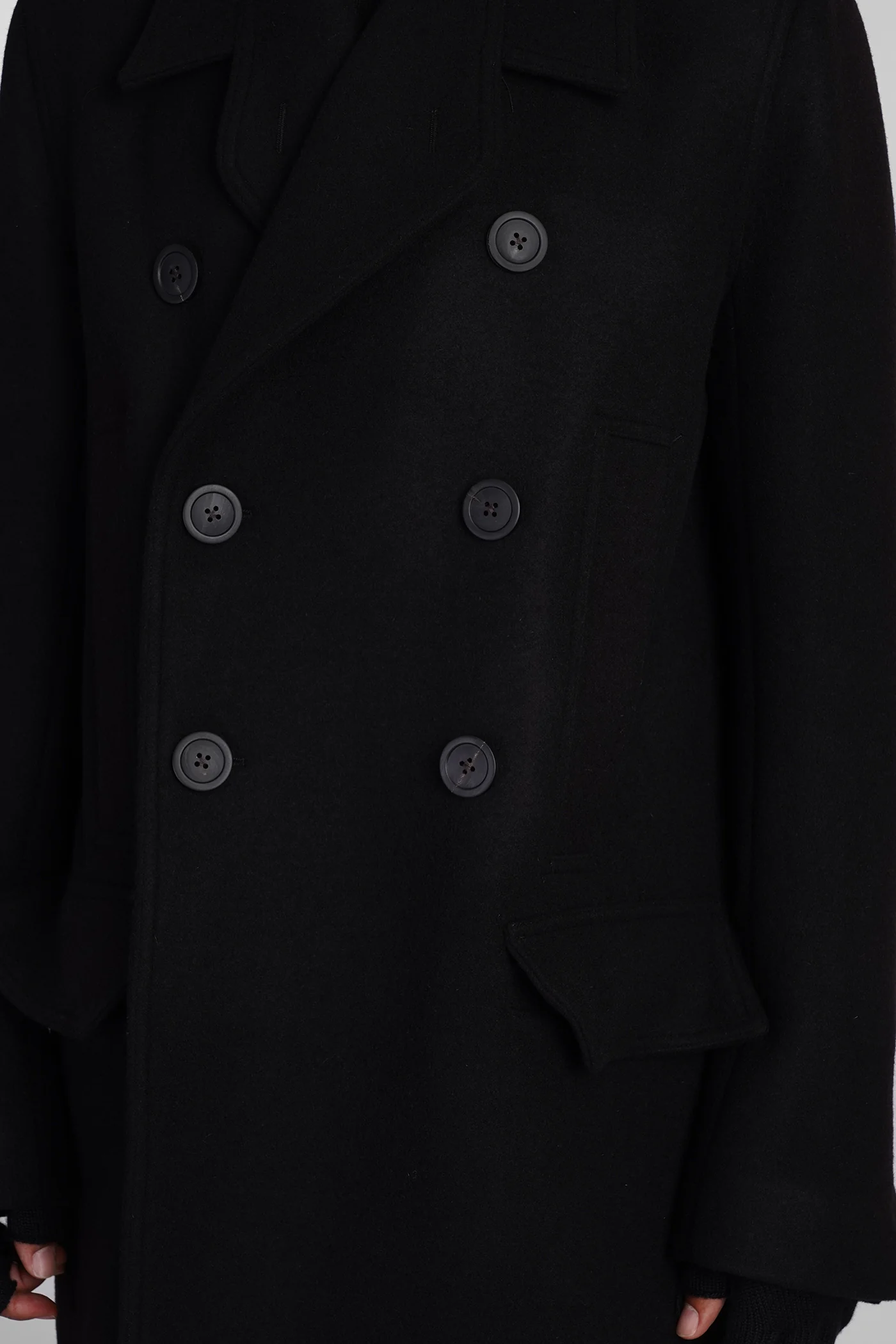 Officer coat Coat in black wool - Image 5