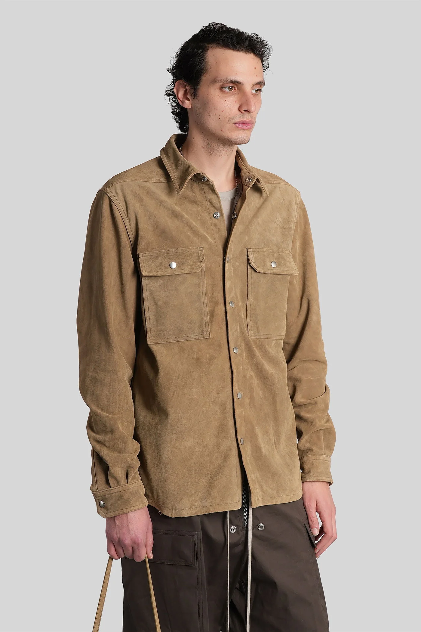 Outershirt Leather jacket in beige leather - Image 4