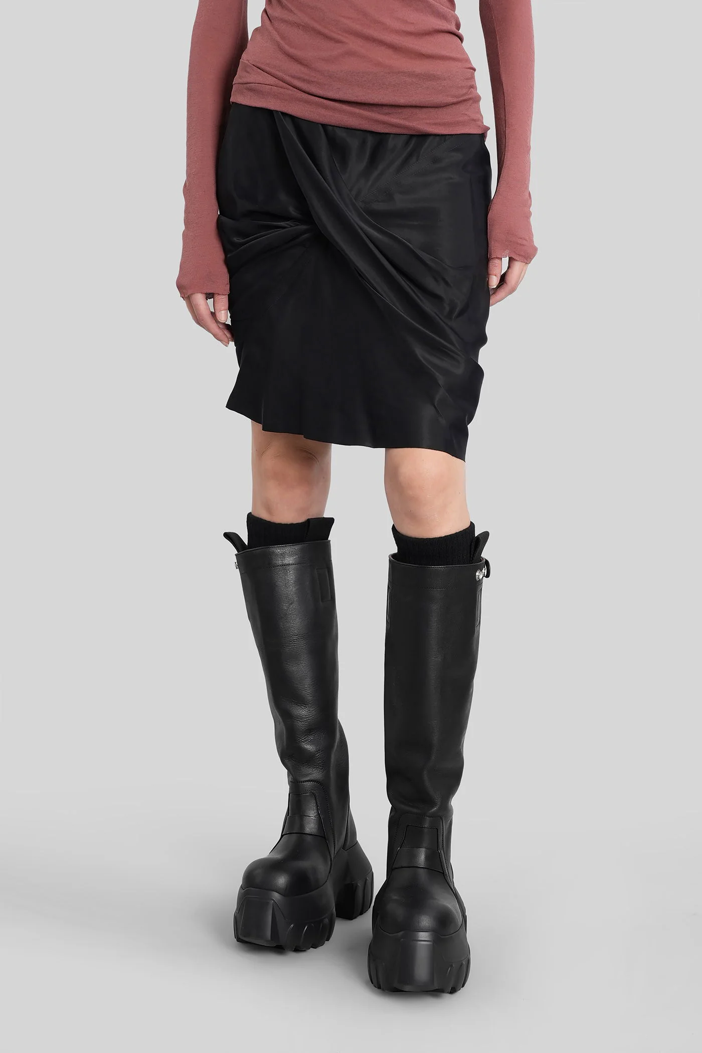 Seb mini Skirt in black polyamide polyester