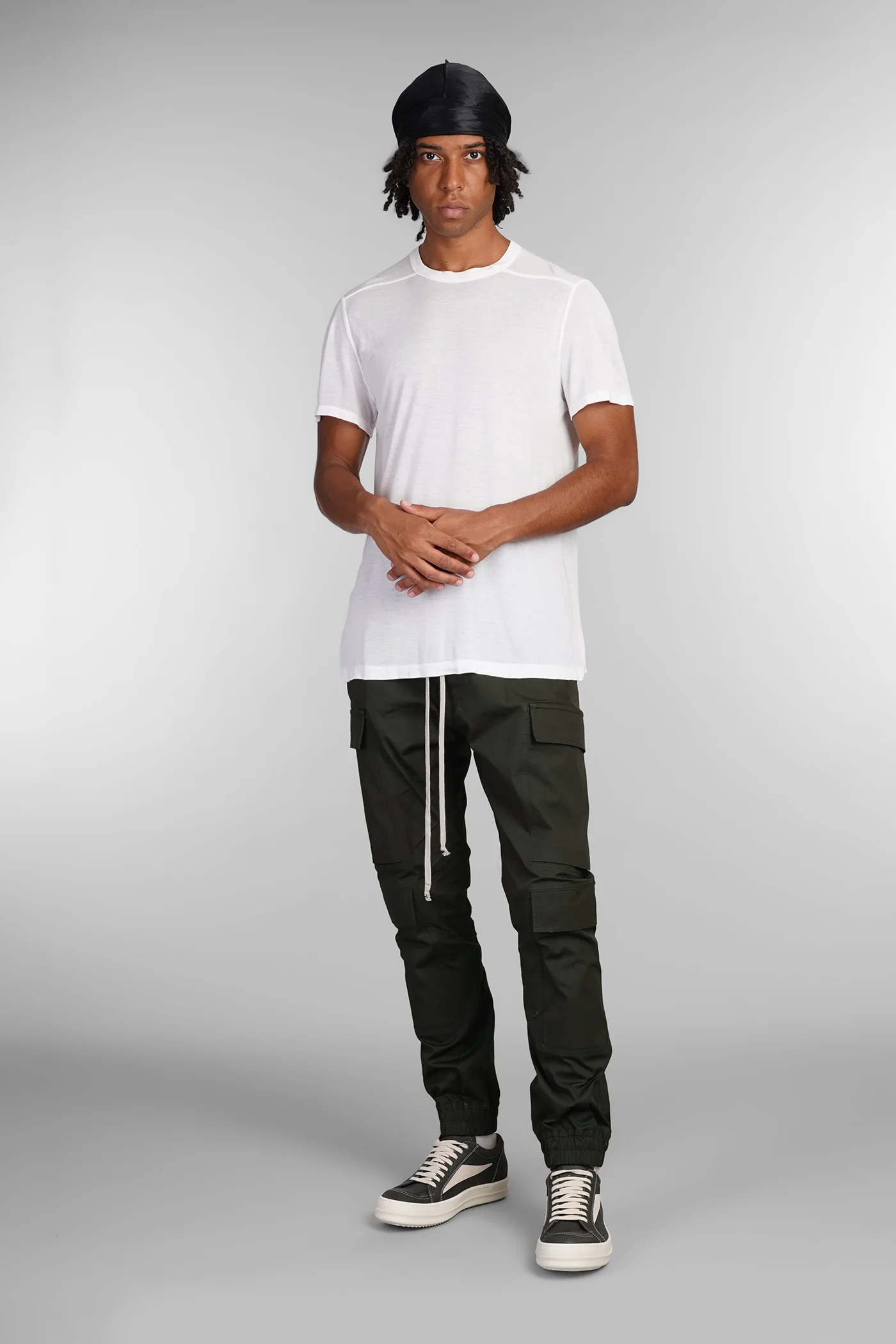 Short level t T-Shirt in white viscose - Image 2