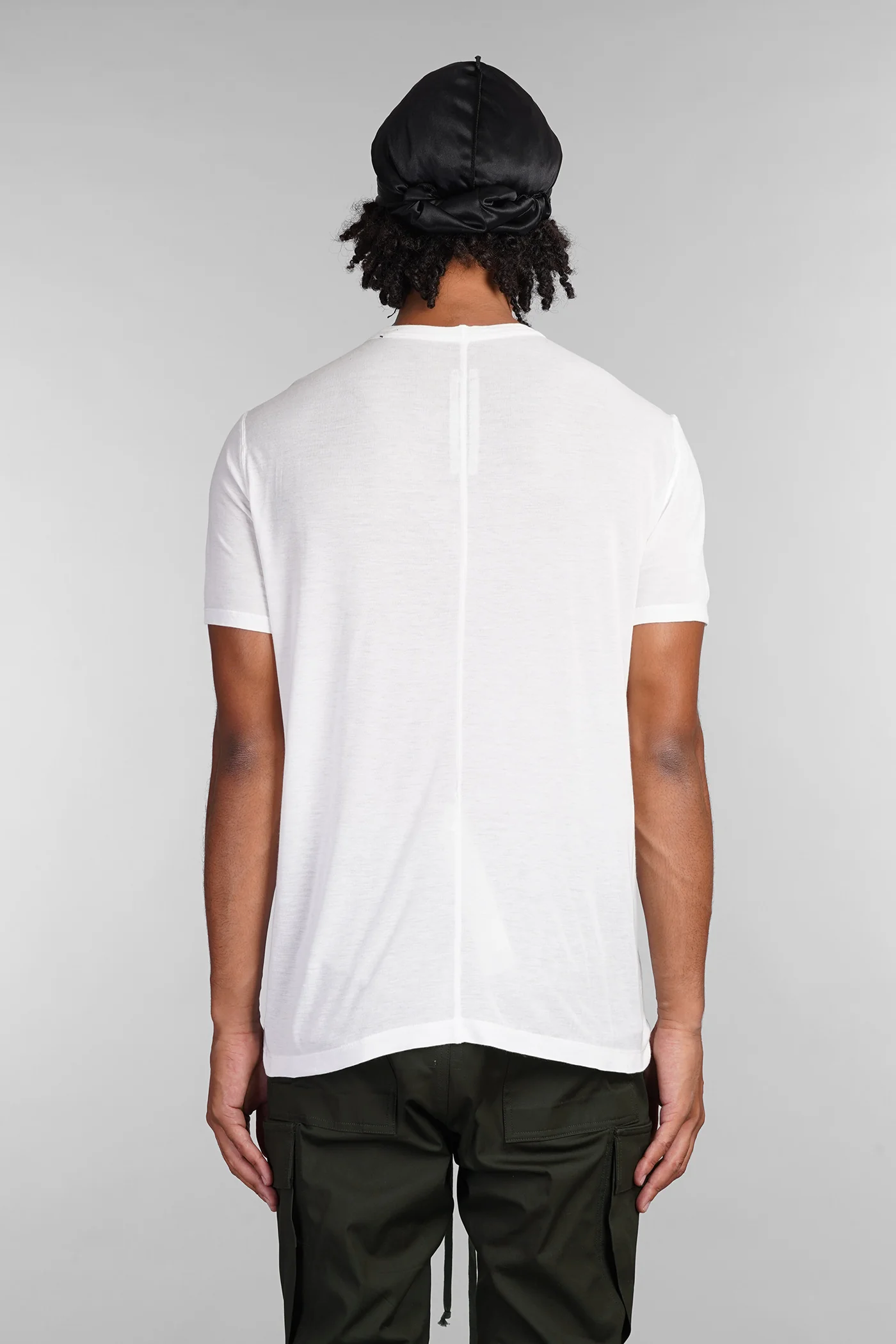 Short level t T-Shirt in white viscose - Image 3