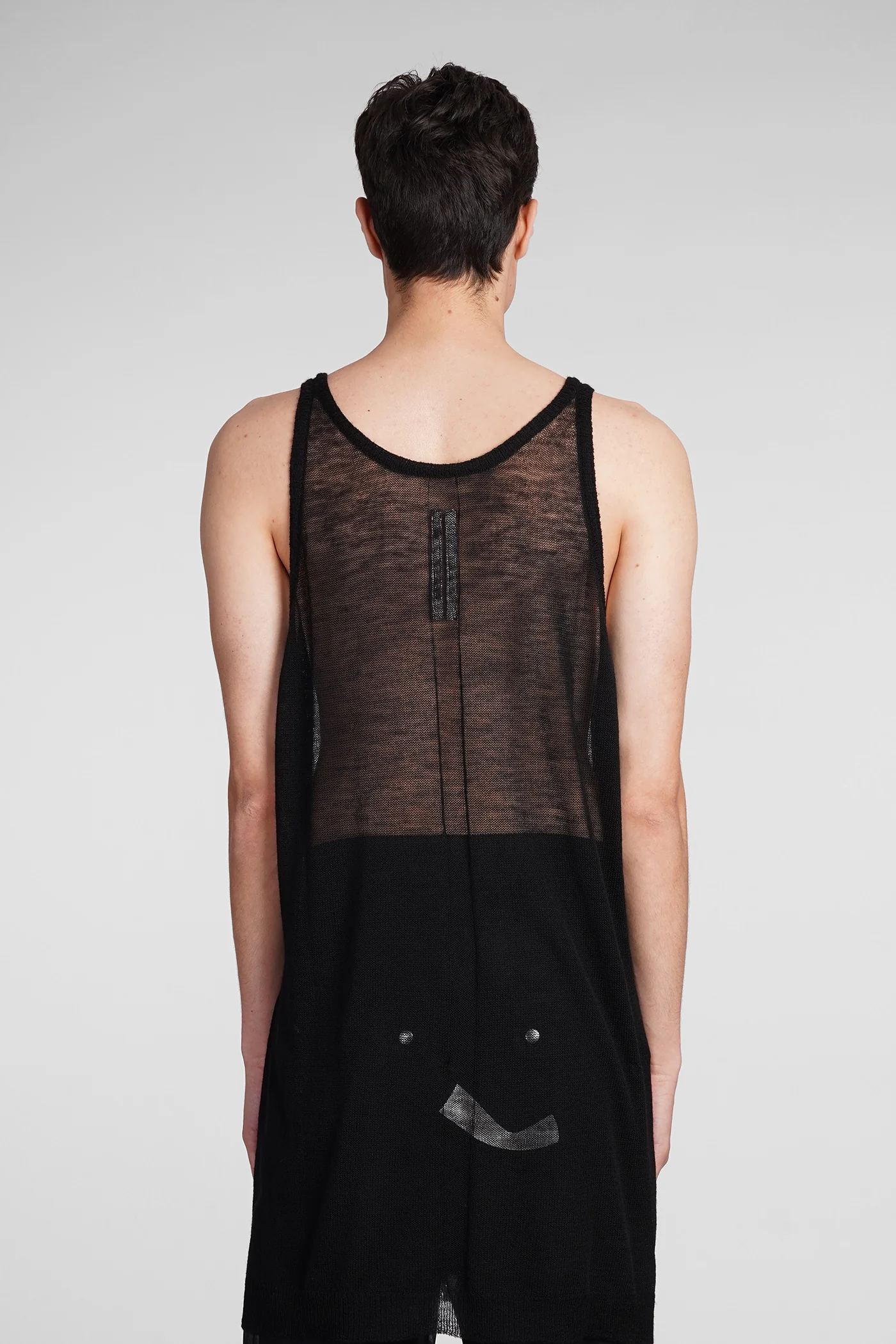 Tank tank Top in black wool - Image 3