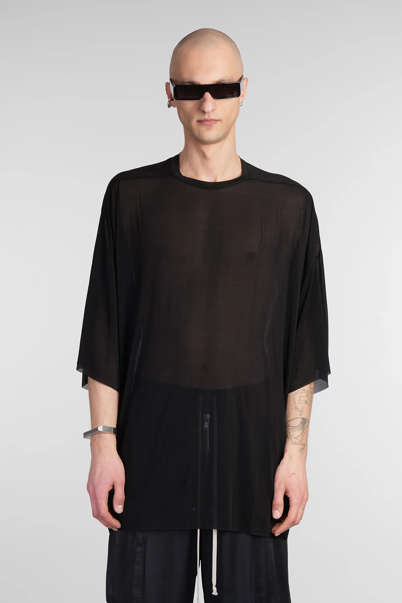 Tommy t T-Shirt in black polyamide polyester