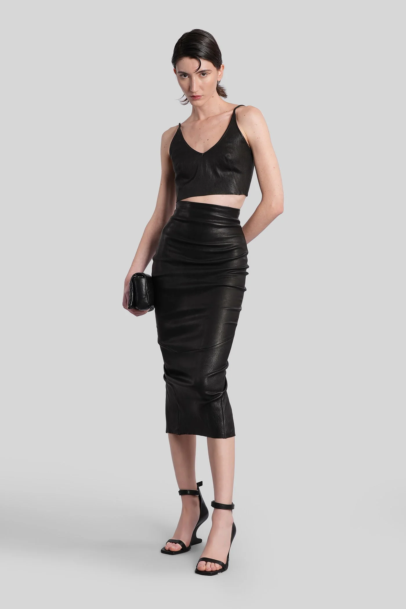 Top Topwear in black leather - Image 2