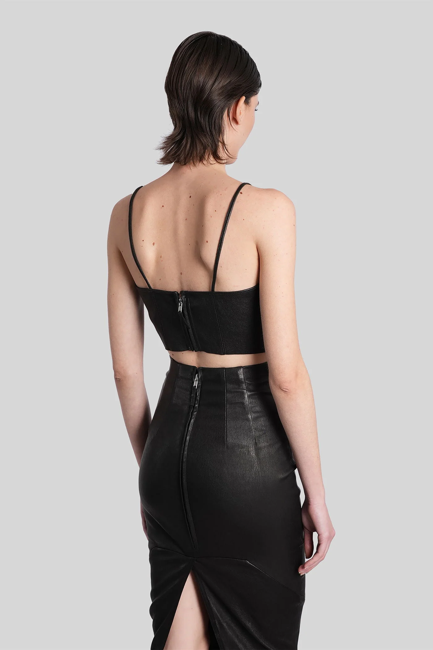 Top Topwear in black leather - Image 3