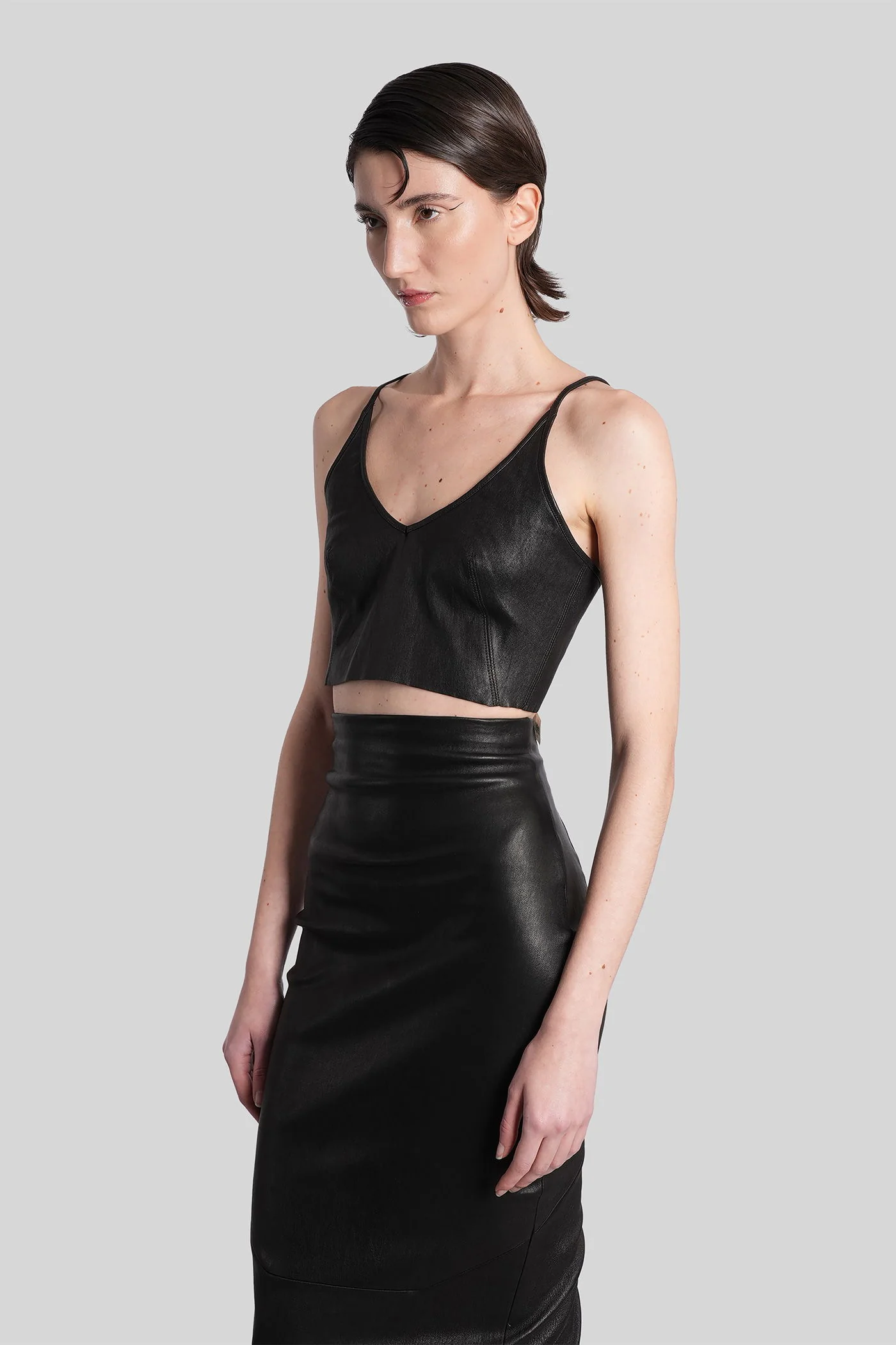 Top Topwear in black leather - Image 4
