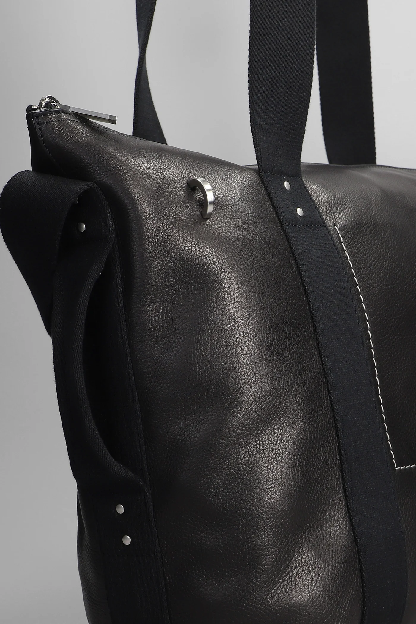Trolley Shoulder bag in black leather - Image 4