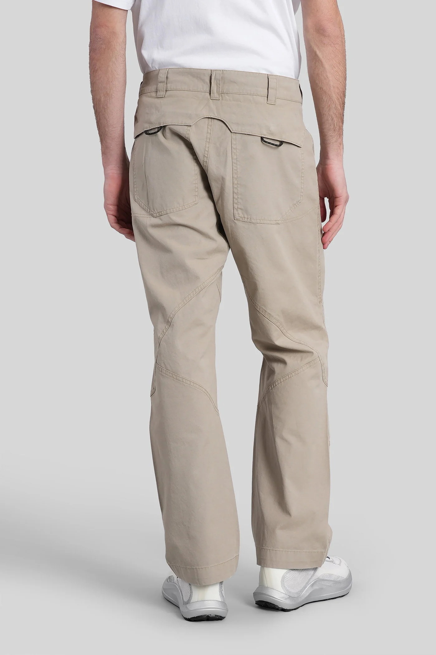 Crimp shaped pant Pants in beige cotton - Image 3