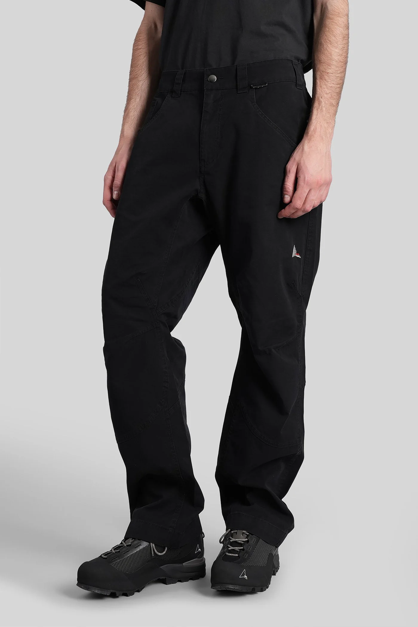 Crimp shaped pant Pants in black cotton - Image 4