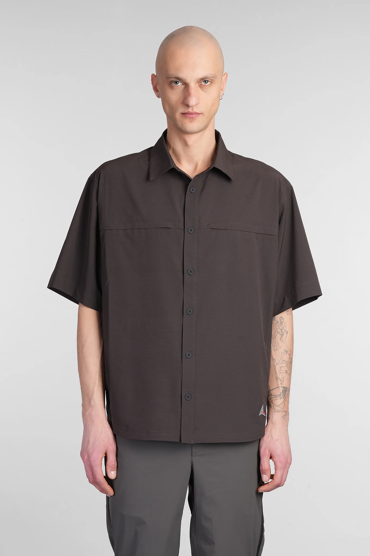 Dot Air Shirt Shirt in brown polyamide