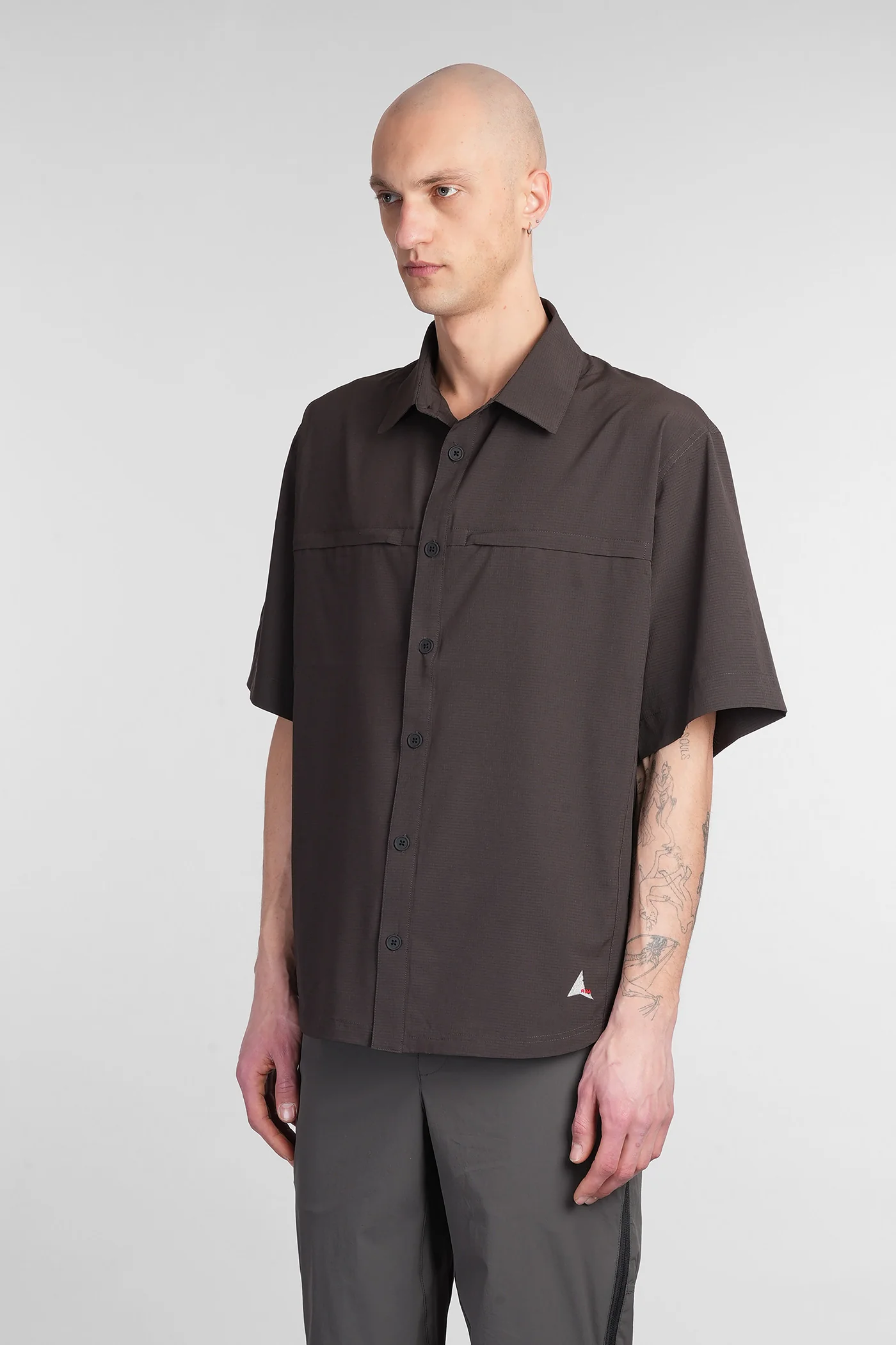 Dot Air Shirt Shirt in brown polyamide - Image 4