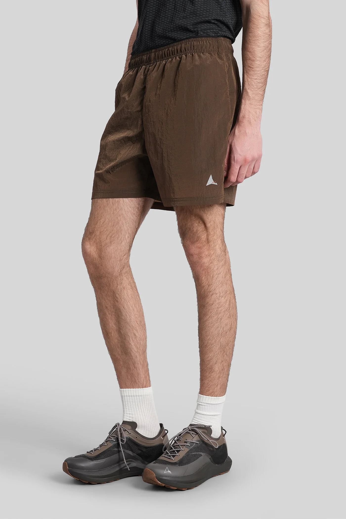 Halder 5 inch Shorts in brown polyester - Image 4