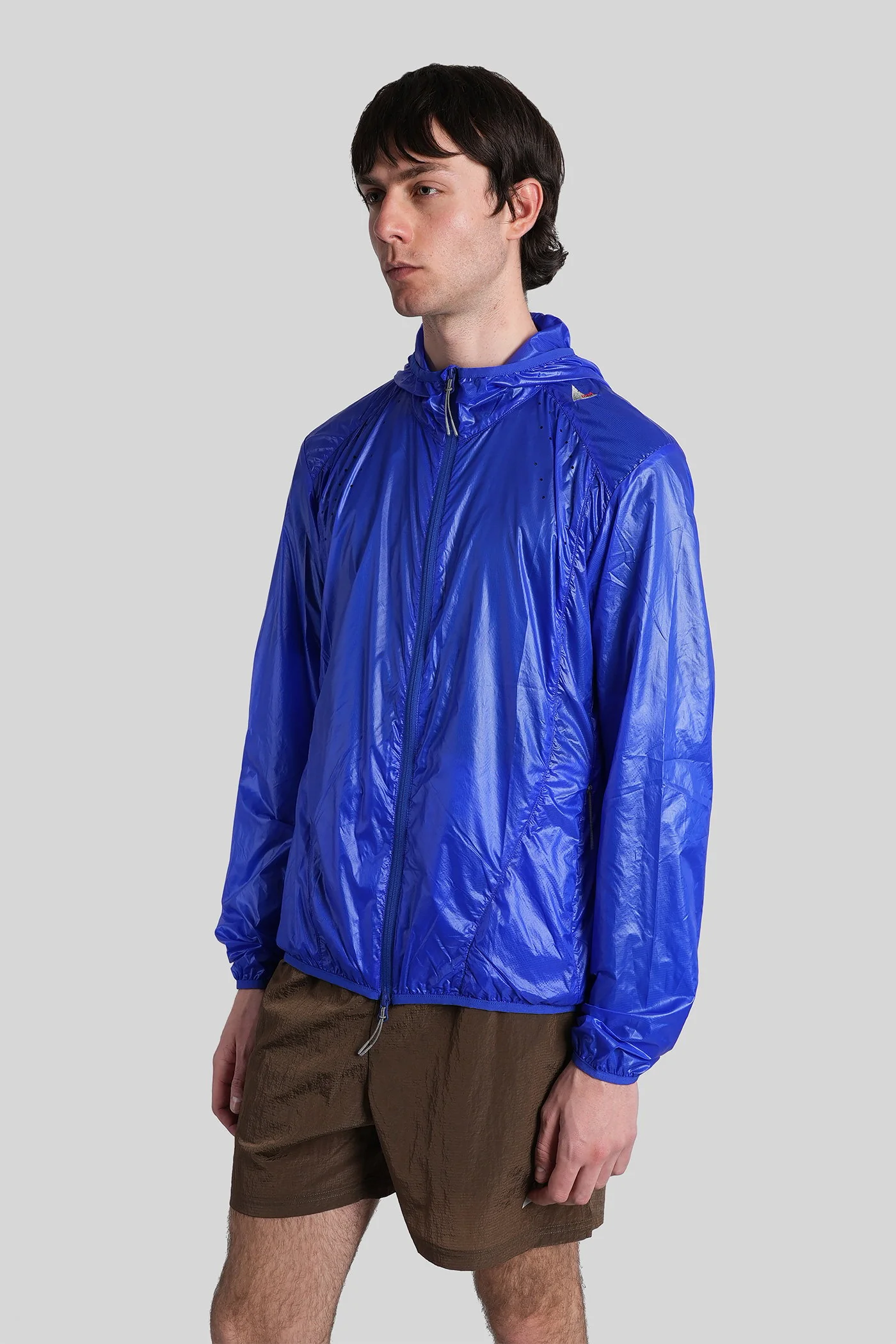 Hue packable wind jk Casual jacket in blue polyamide - Image 4
